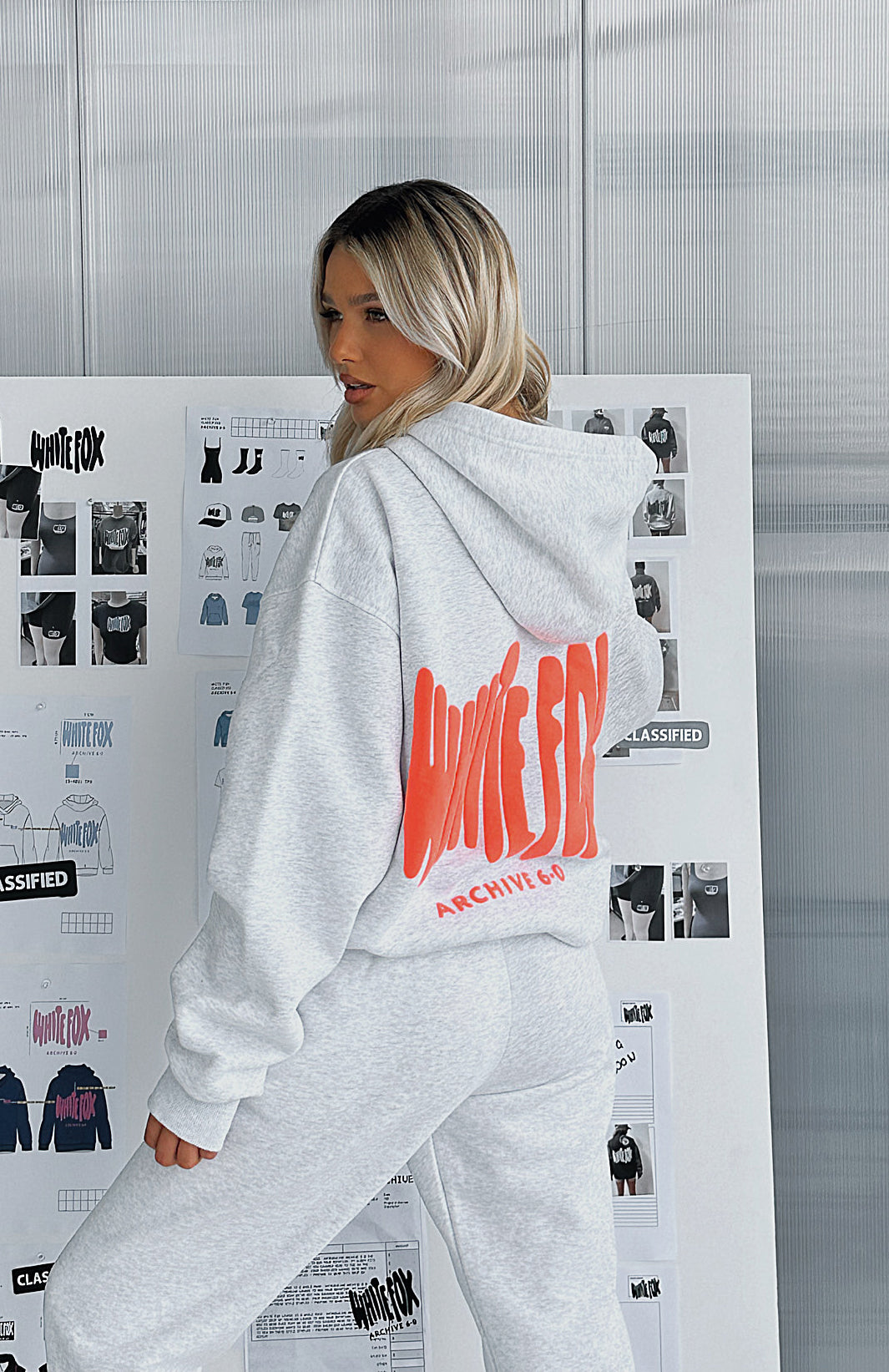 White Fox Archive 6.0 Oversized Hoodie Cloudburst