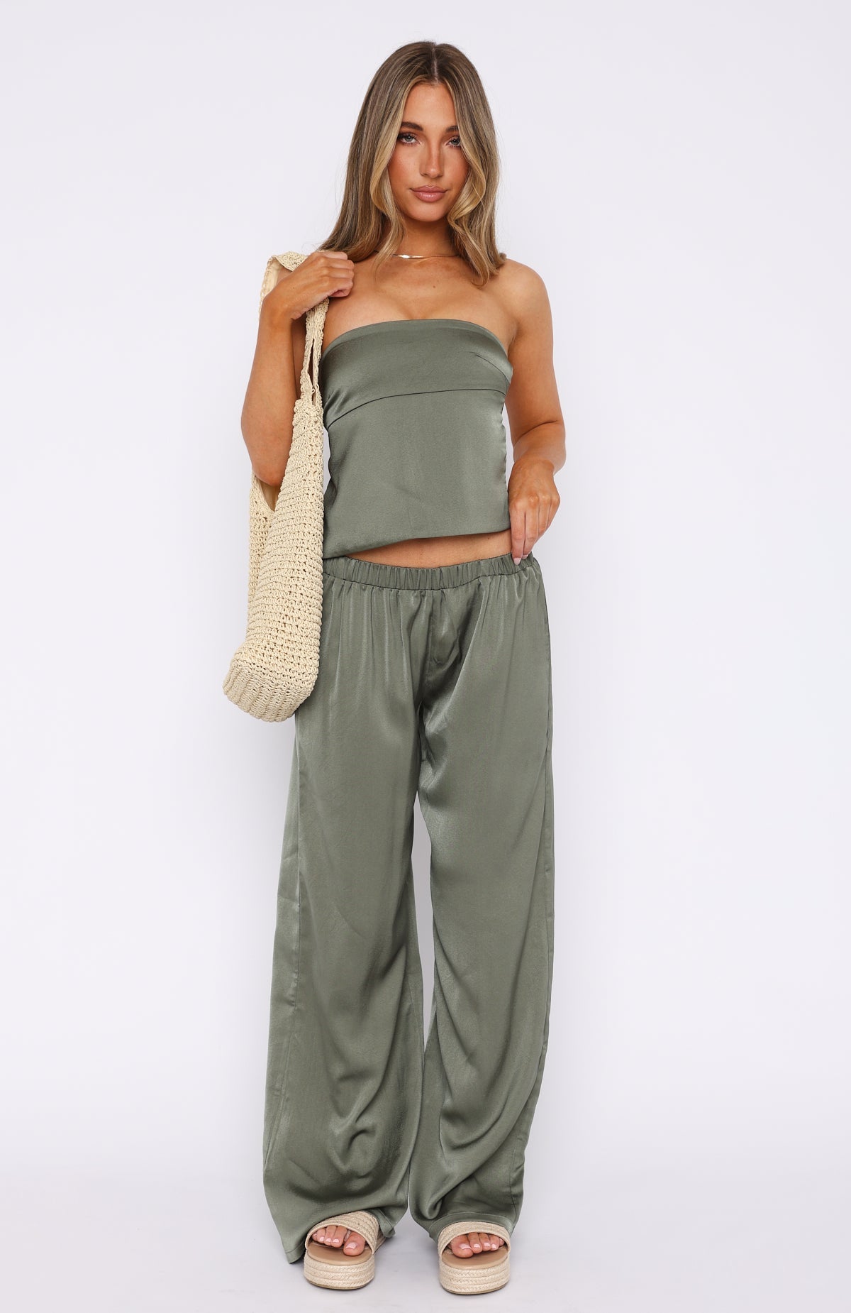 White Fox More To Come Pants Olive