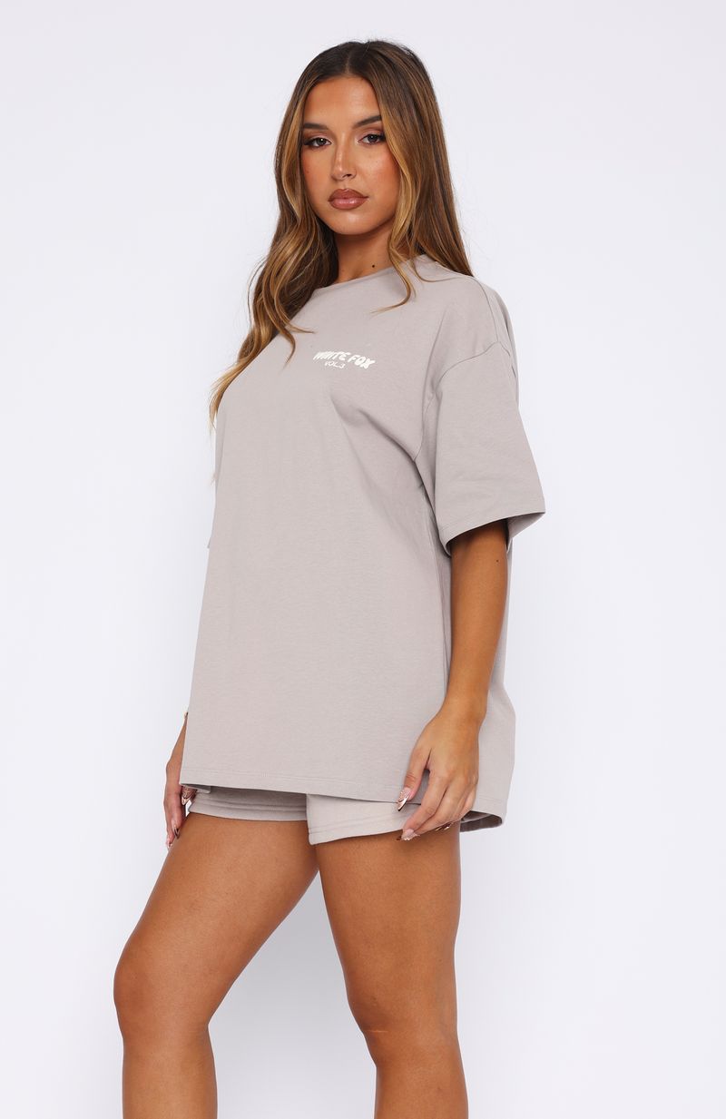 White Fox Offstage Back Graphic Oversized Tee Moon