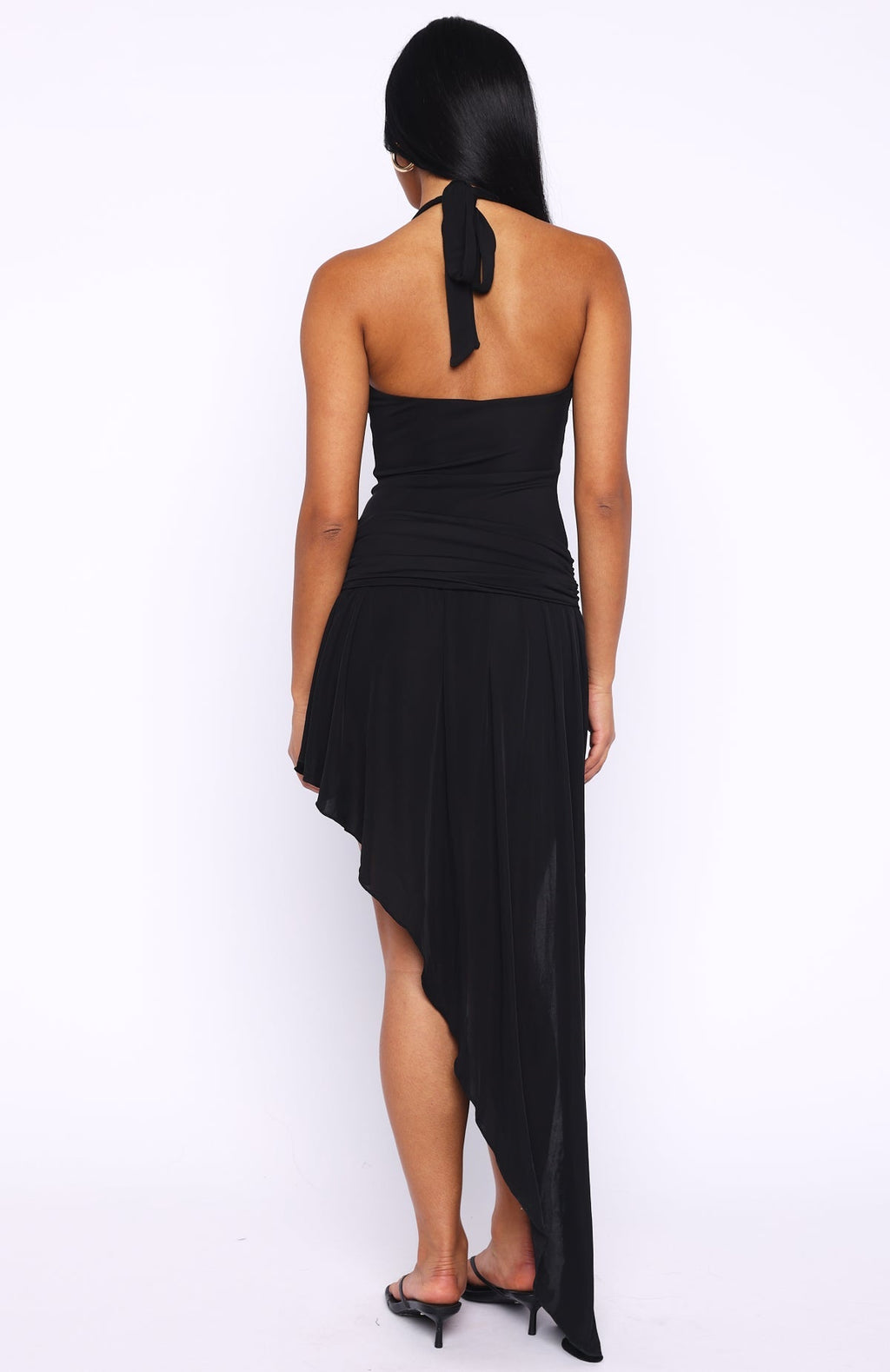 White Fox Too Sweet To Stay Midi Dress Black