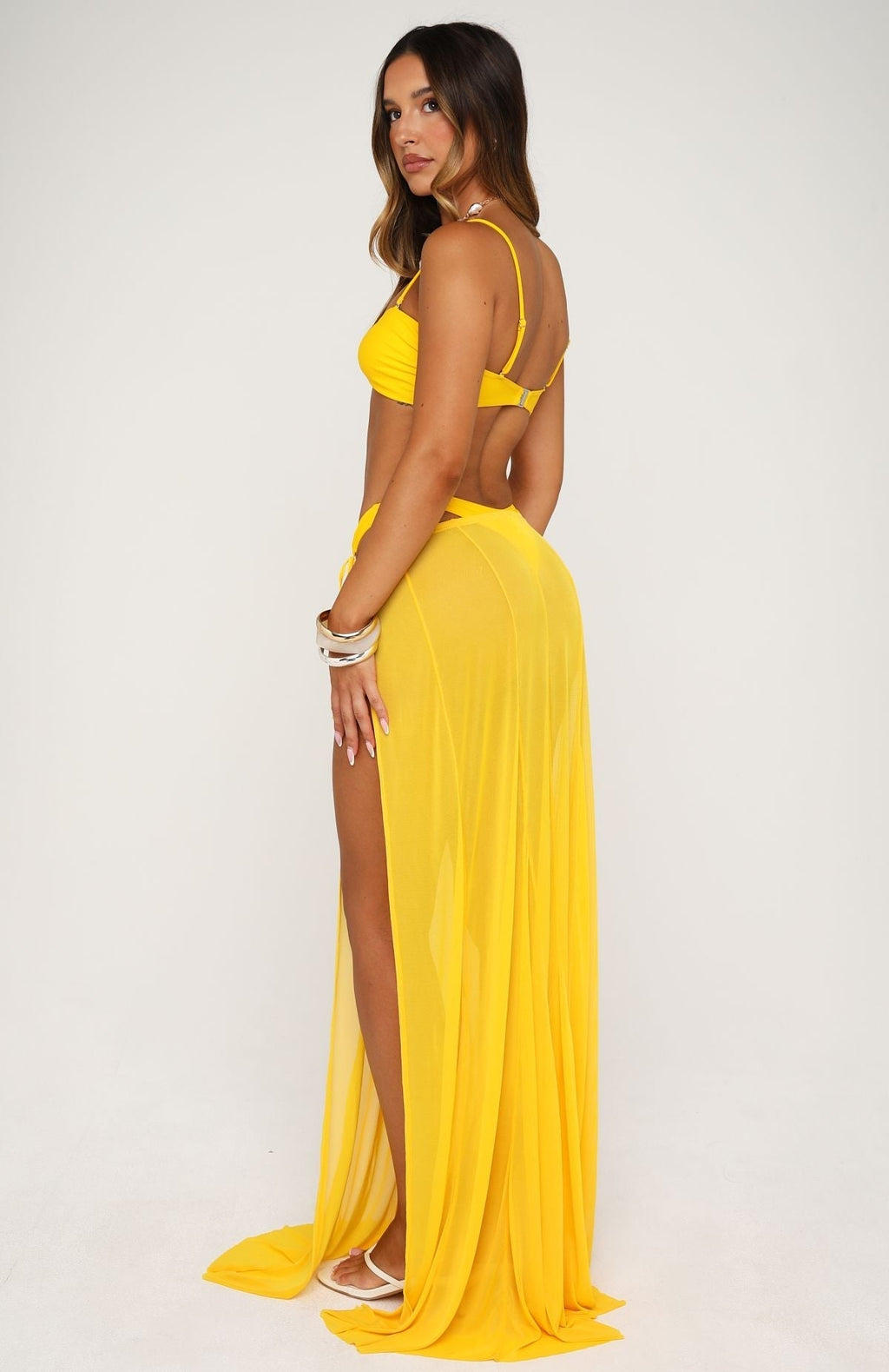White Fox Sandslip Maxi Skirt Mango