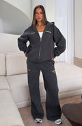 White Fox Proving Myself Wrong Wide Leg Sweatpants Charcoal