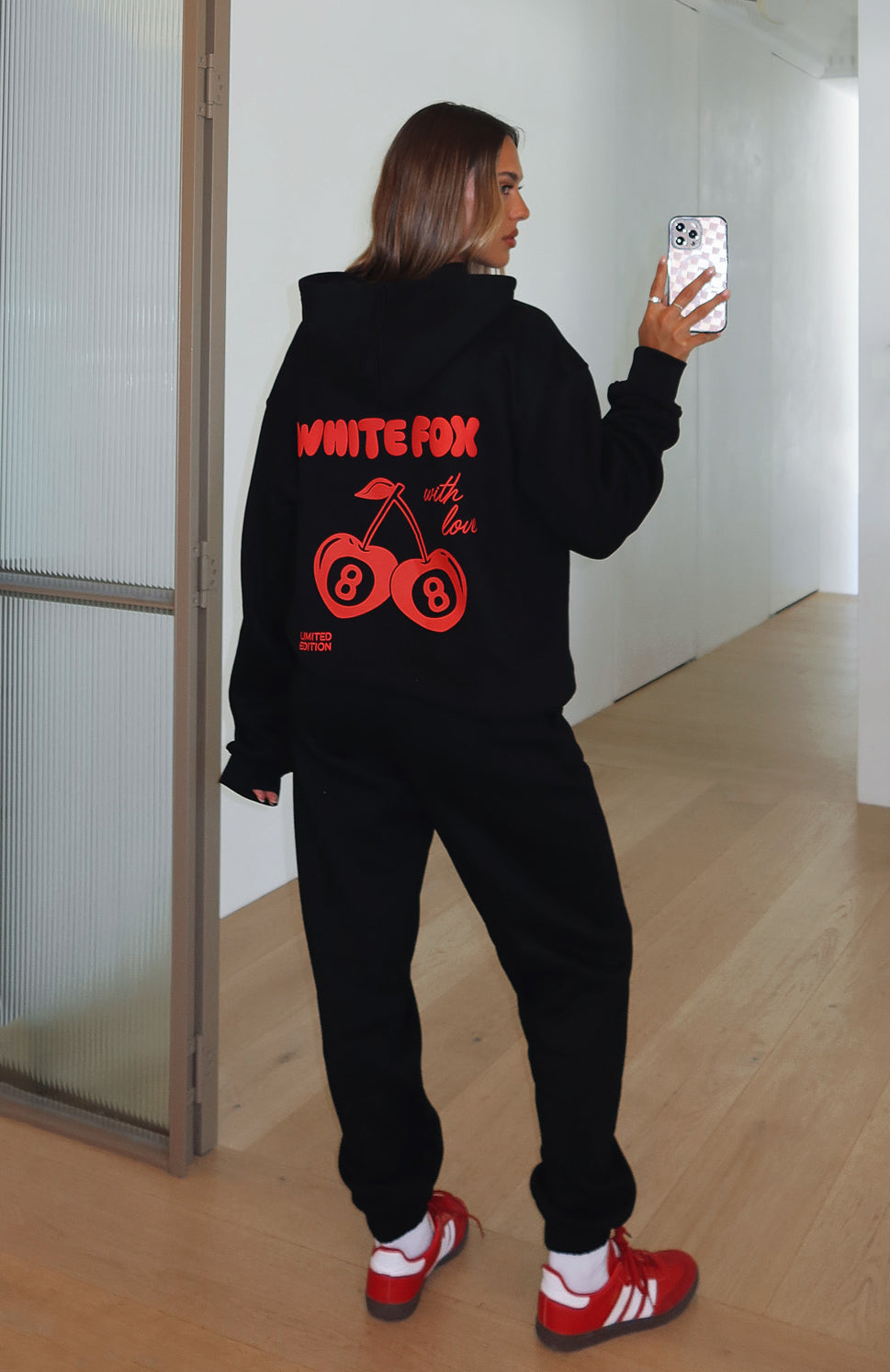 White Fox With Love In The Moment Sweatpants Black