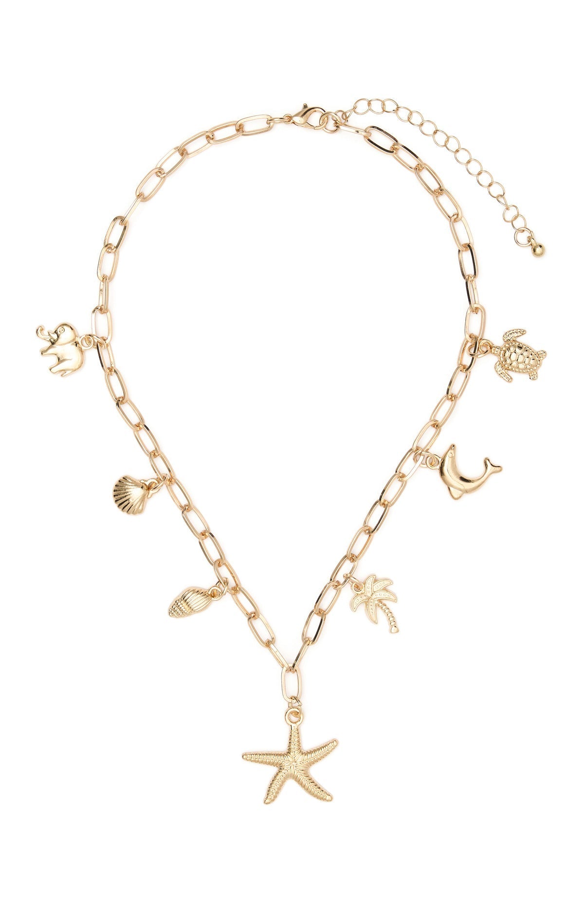 White Fox Mayer Necklace 3 Piece Set Gold
