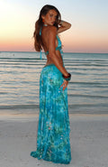 White Fox Lights Camera Action Maxi Dress Crystal Tide