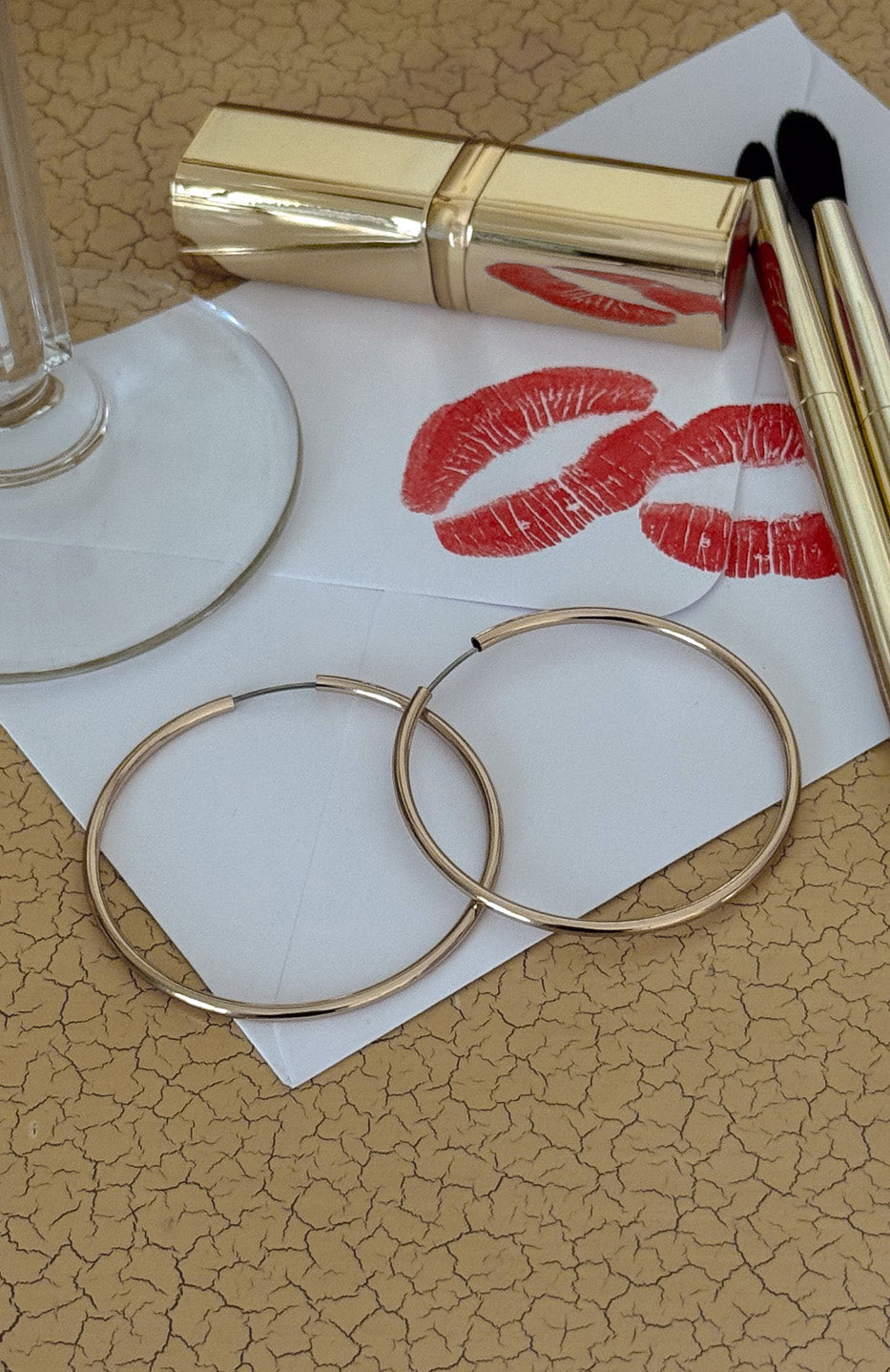 White Fox Nova Earrings Gold