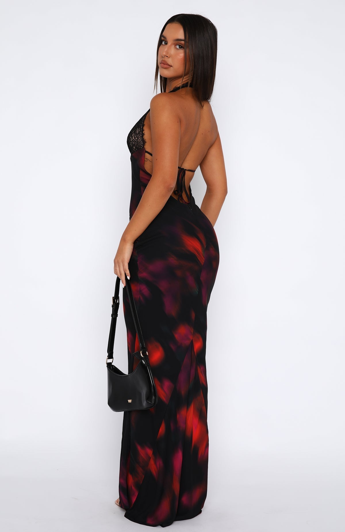 White Fox Beyond The Stars Maxi Dress Sangria Floral