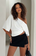 White Fox Speak Up Wrap Skort Black