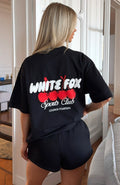 White Fox Club 14 Cassie Oversized Tee Black