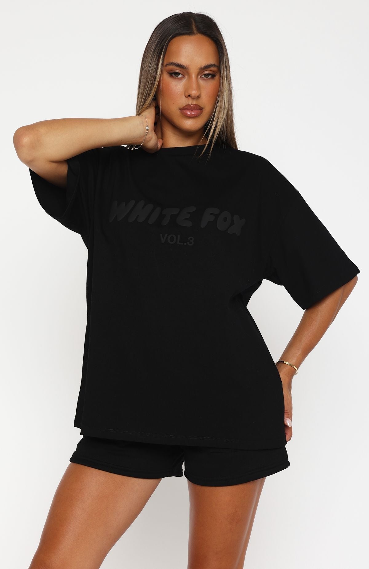 White Fox Offstage Oversized Tee Onyx