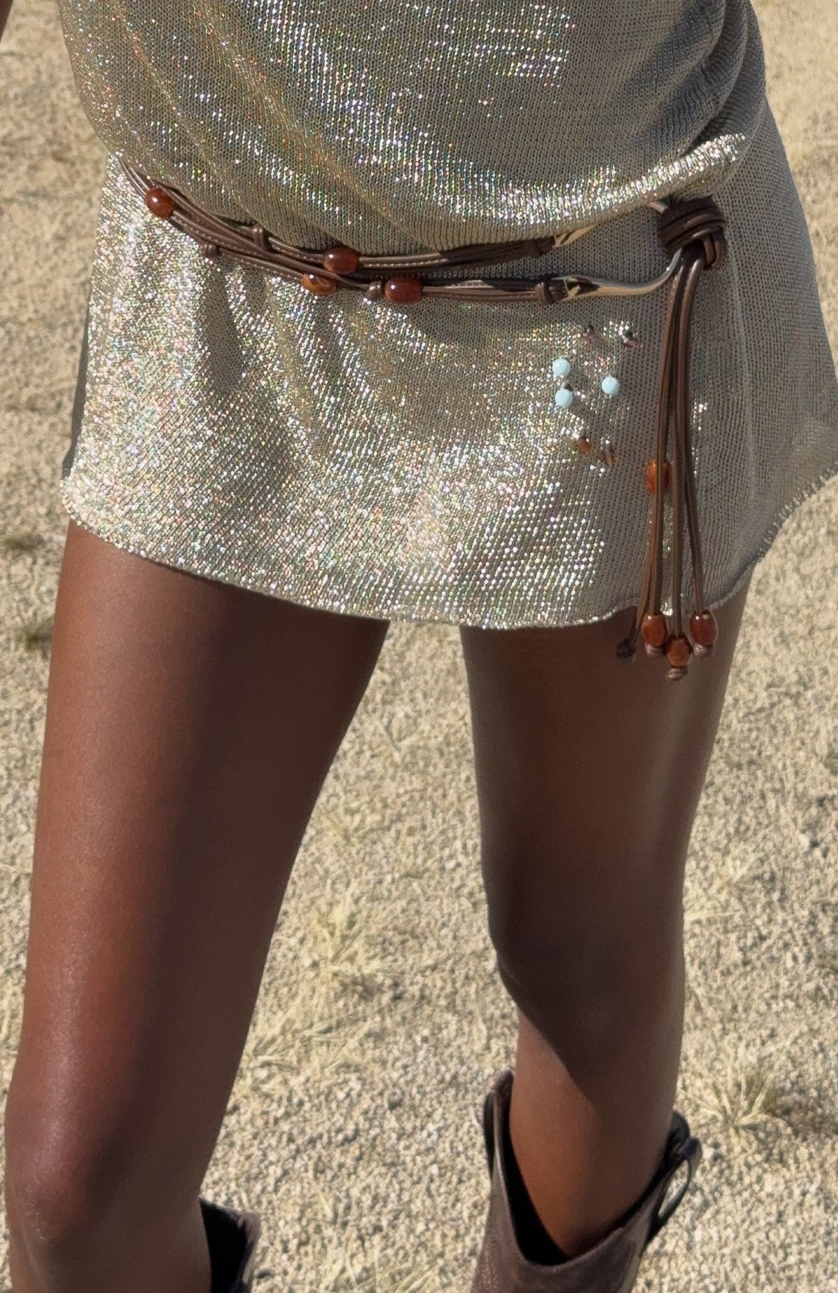 White Fox Sayge Wrap Belt Chocolate