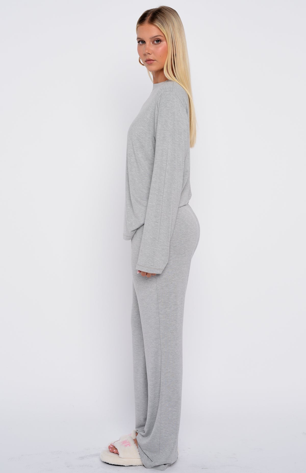 White Fox Slow Life Pyjama Pants Grey Marle