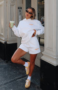 White Fox Offstage Lounge Shorts Peach Fizz