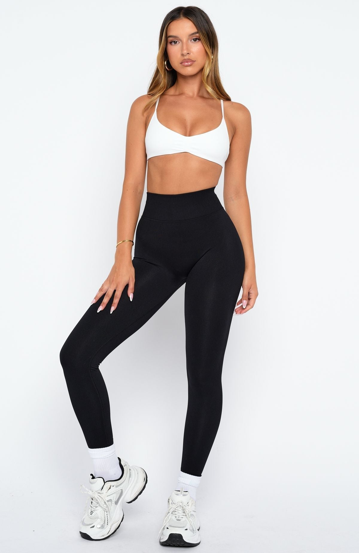 White Fox Rush Seamless Sports Bra White