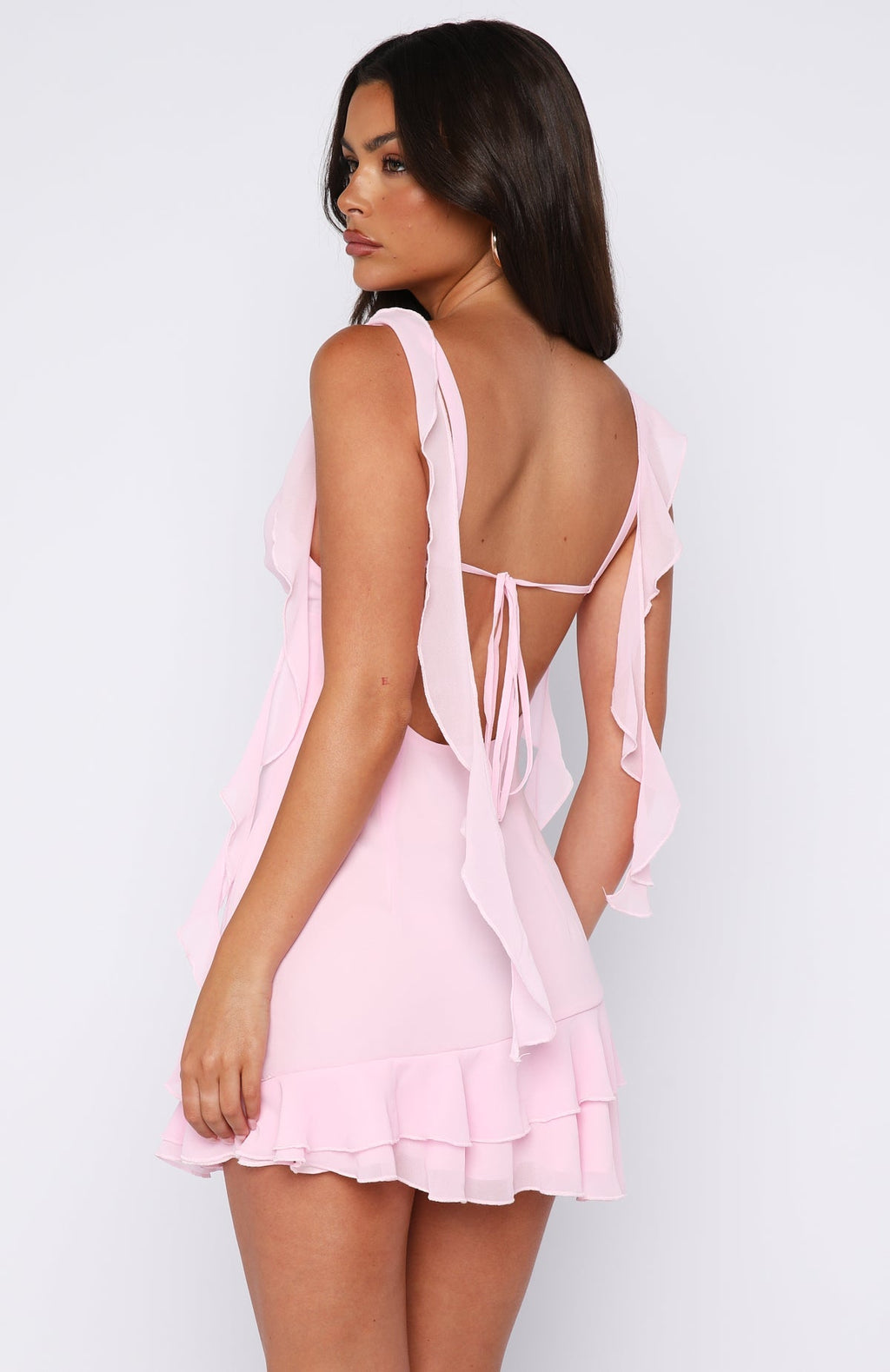 White Fox Rebel Rebel Mini Dress Baby Pink