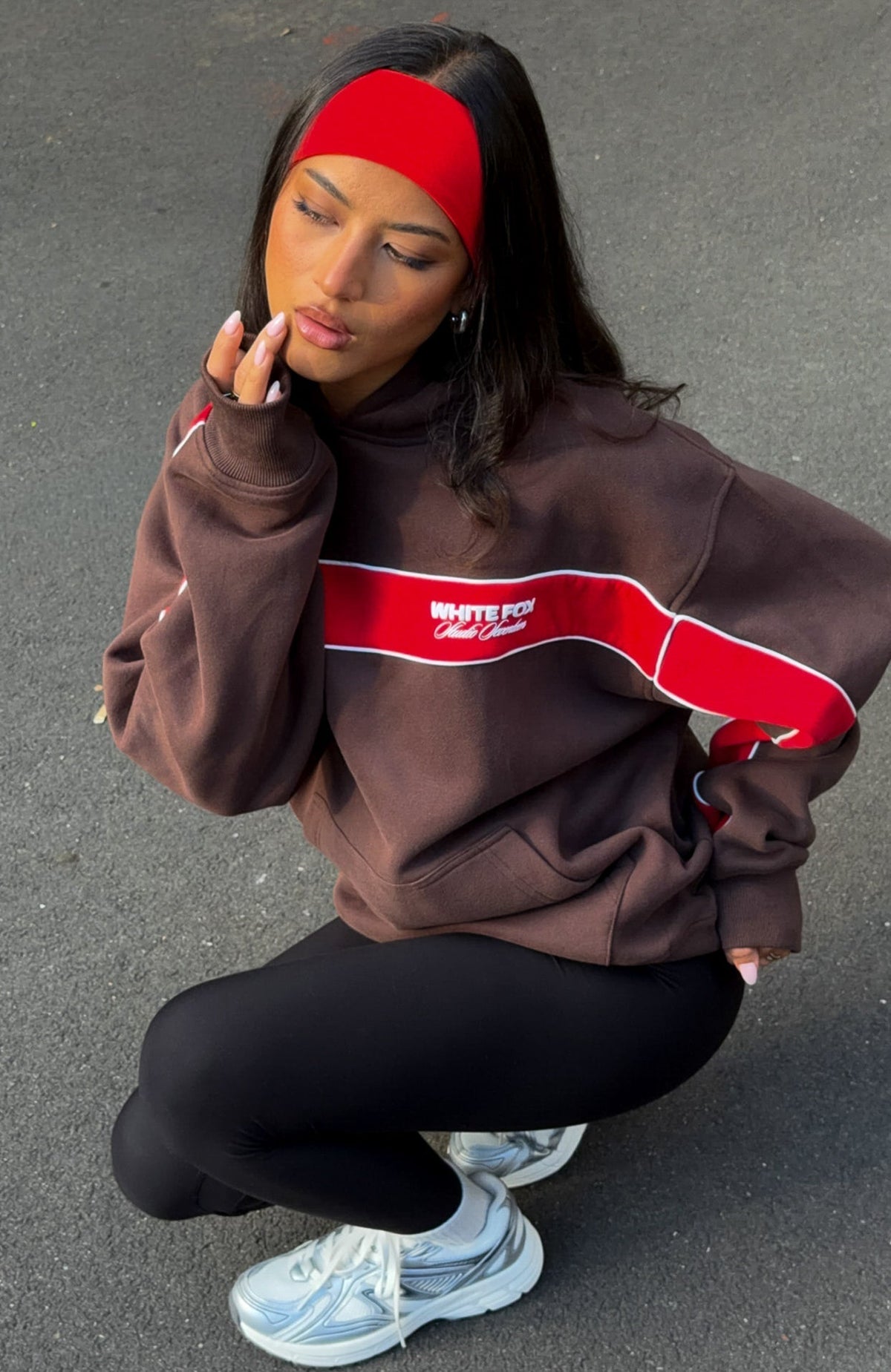 White Fox Studio 17 Jules Oversized Hoodie Chocolate