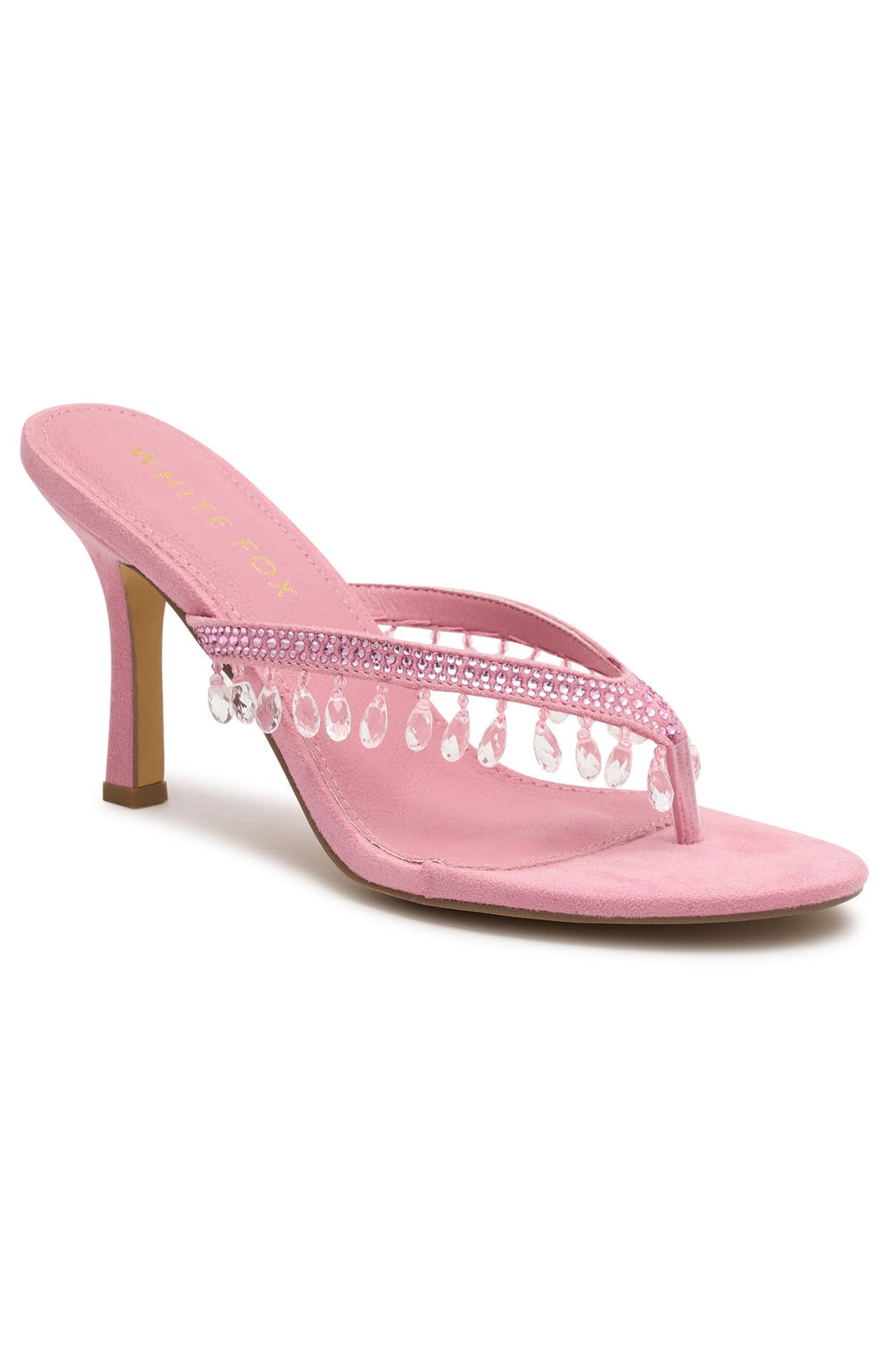 White Fox Jackie Mules Candy Pink