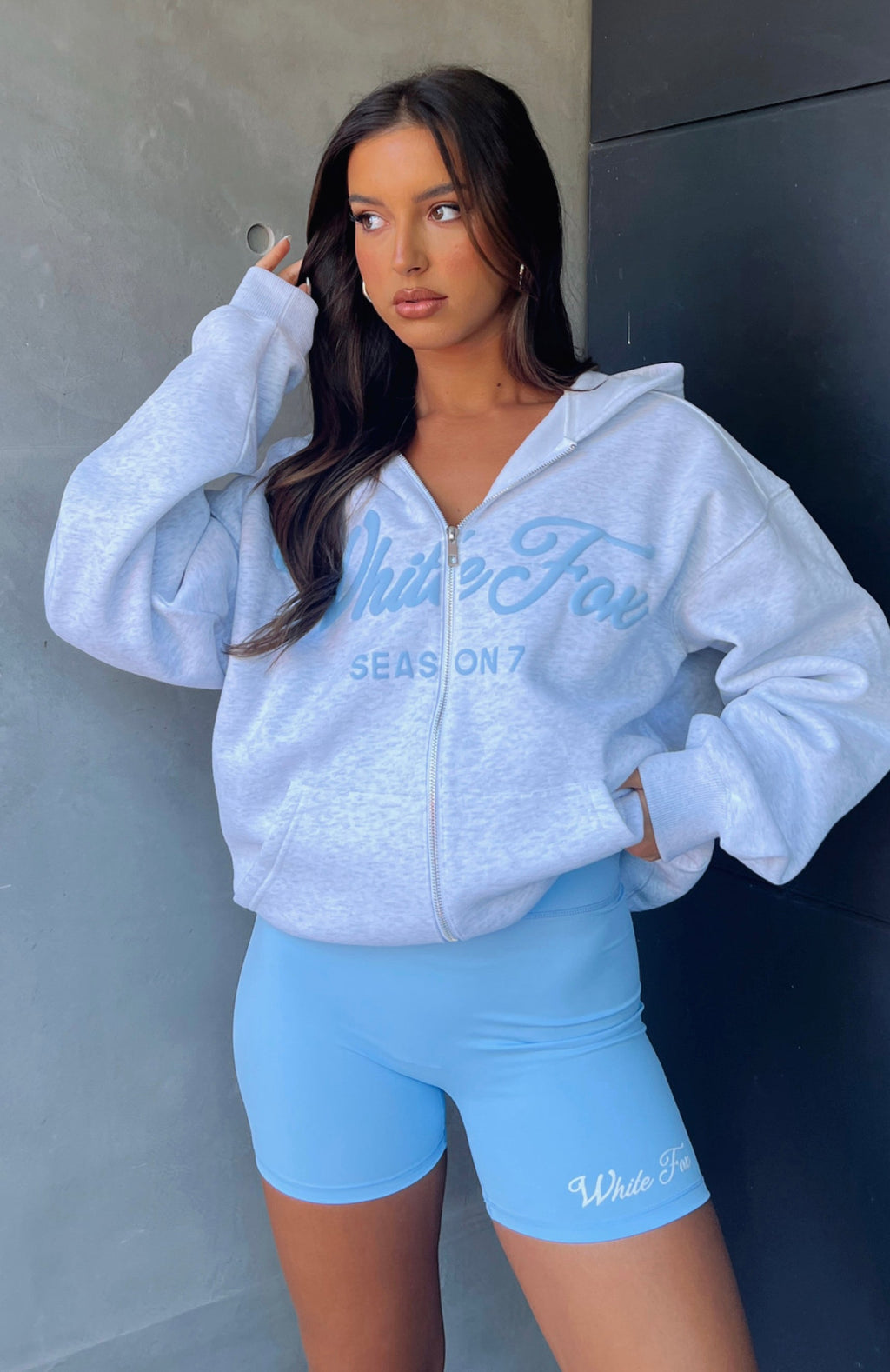 White Fox Season 7 Zip Front Hoodie Dawn