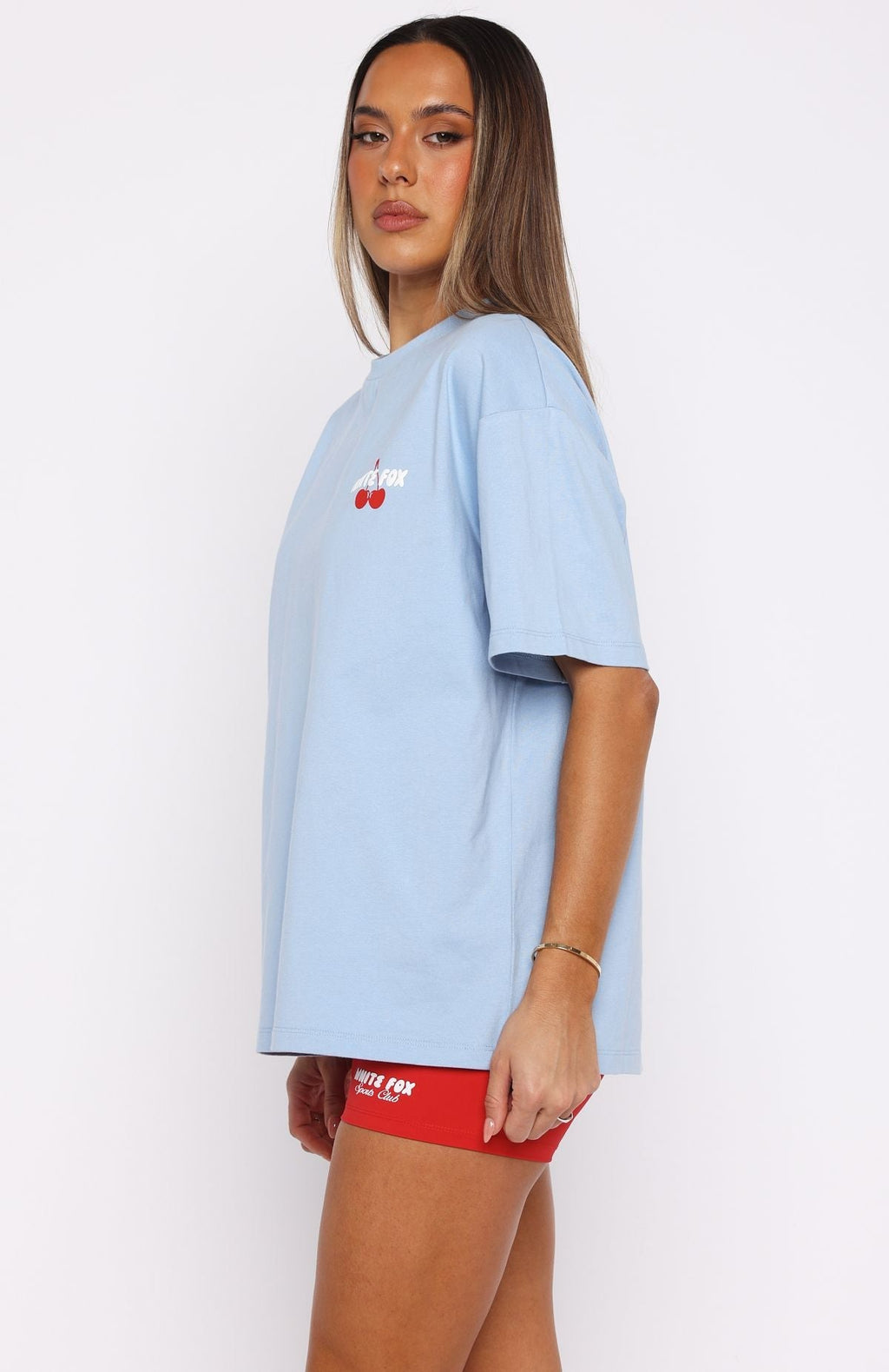 White Fox Club 14 Cassie Oversized Tee Blue