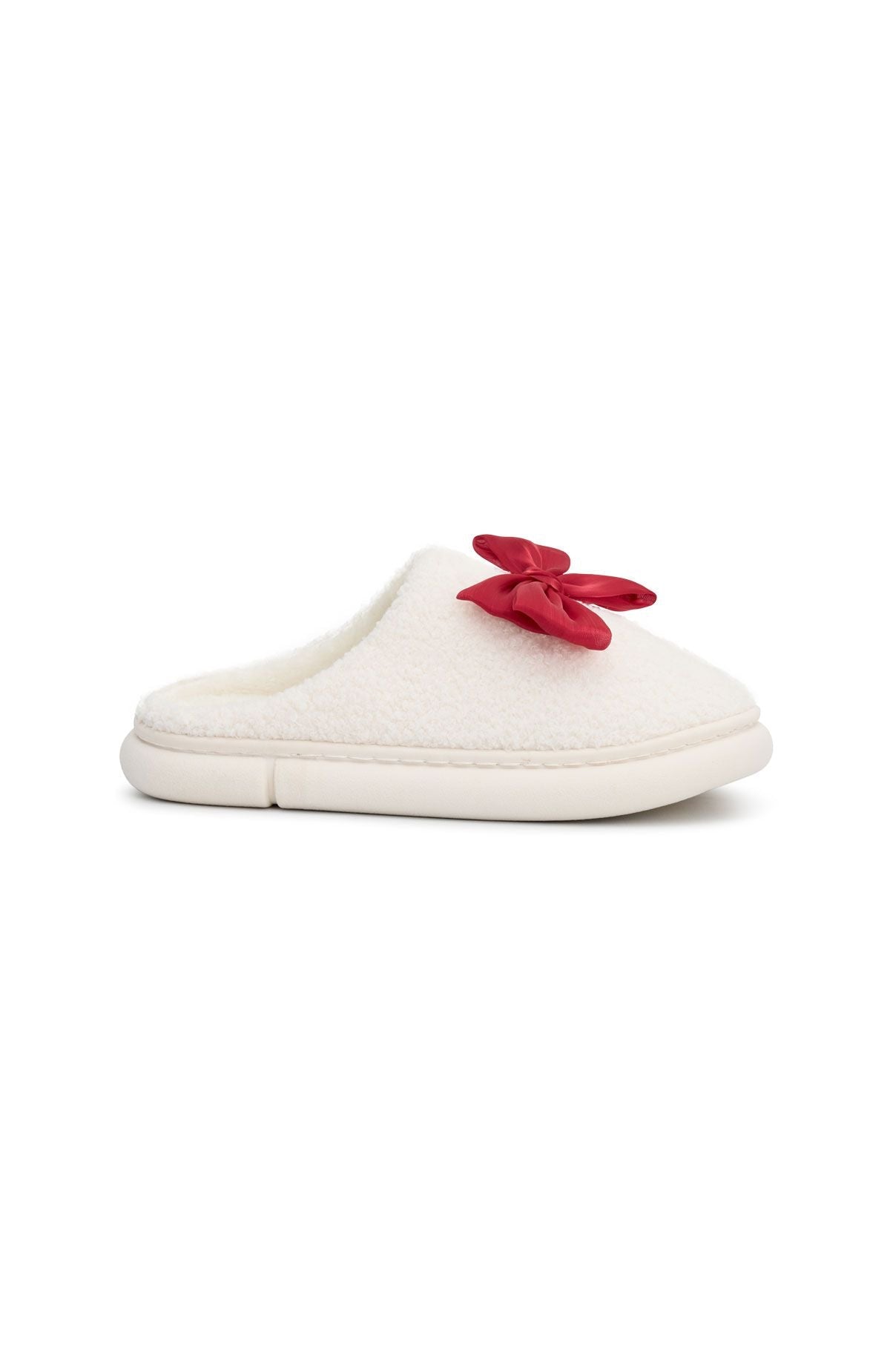 White Fox Sophie Slippers White/Red