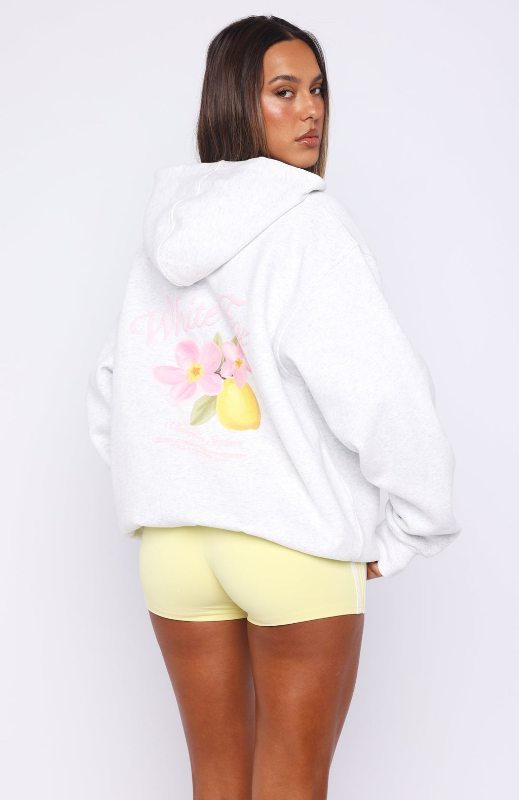 White Fox Verano Sixteen Valeria Oversized Hoodie Grey Marle
