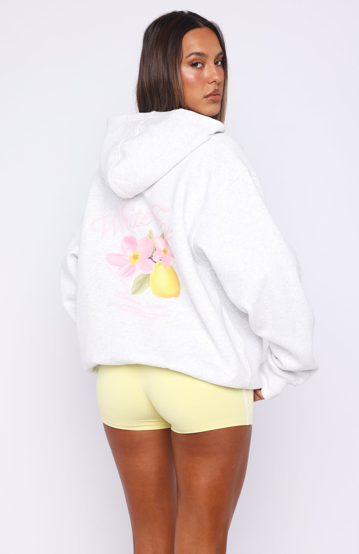 White Fox Verano Sixteen Valeria Oversized Hoodie Grey Marle