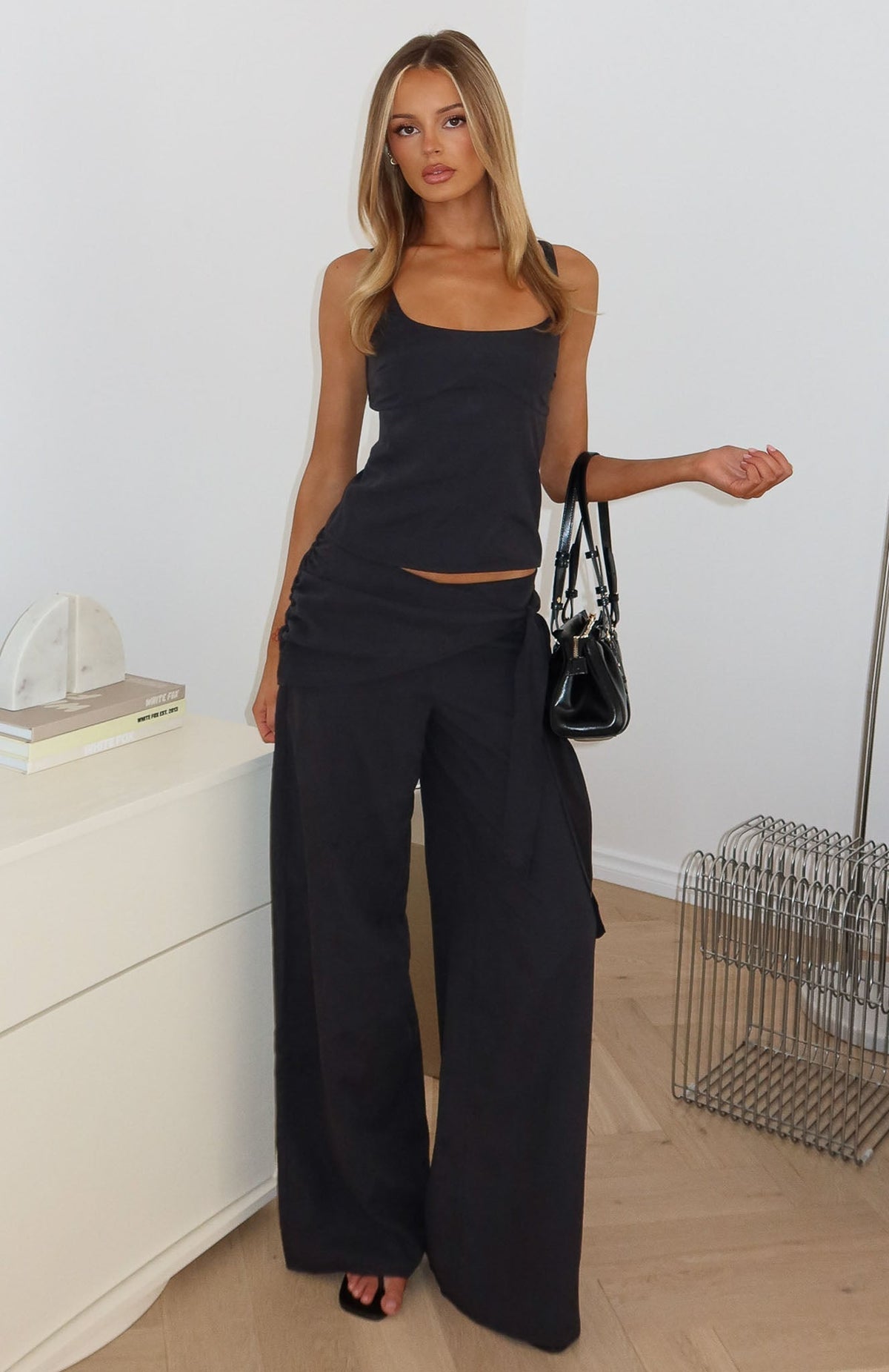 White Fox Belle Mood Pants Black