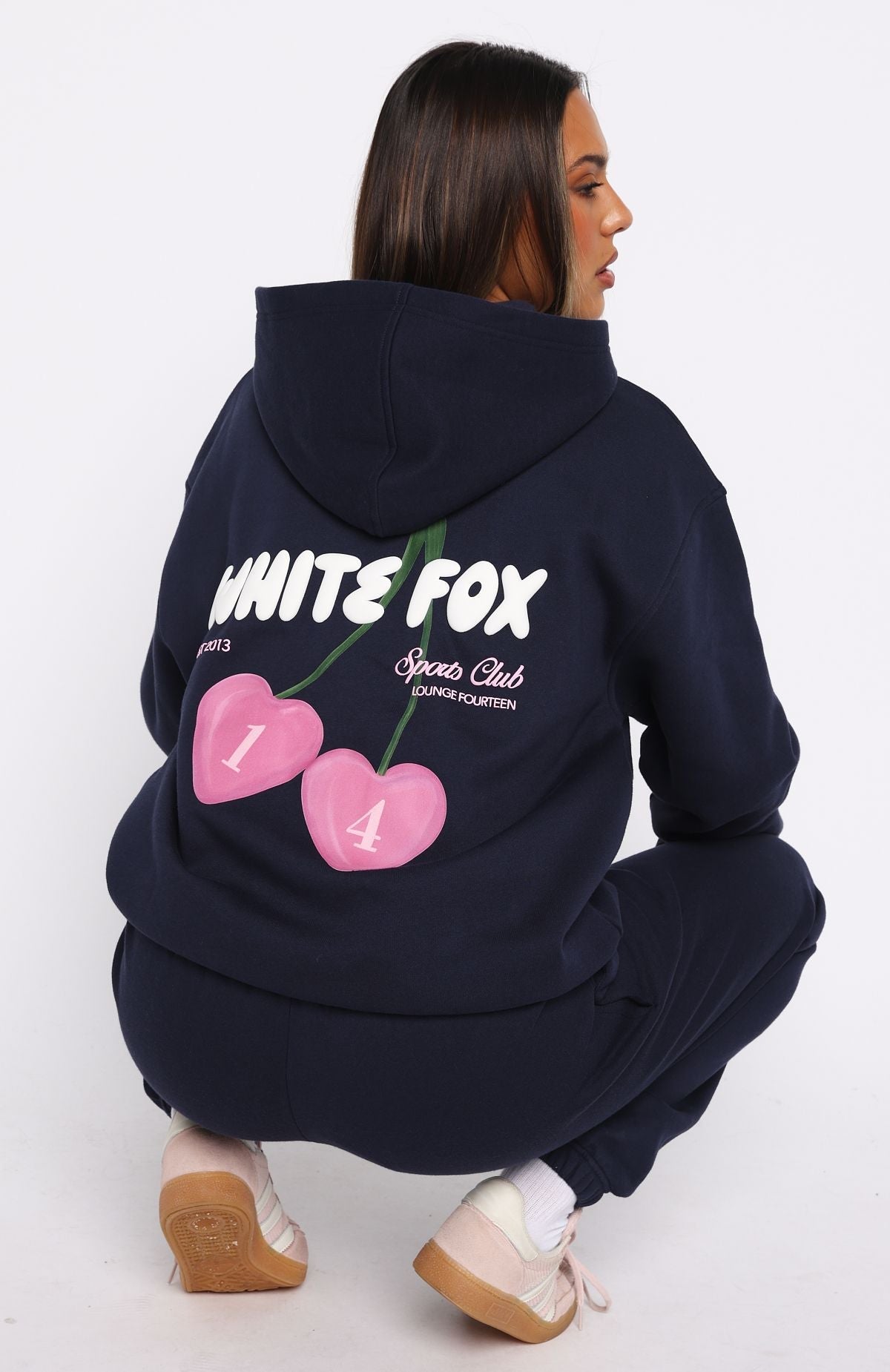 White Fox Club 14 Trinity Oversized Hoodie Navy