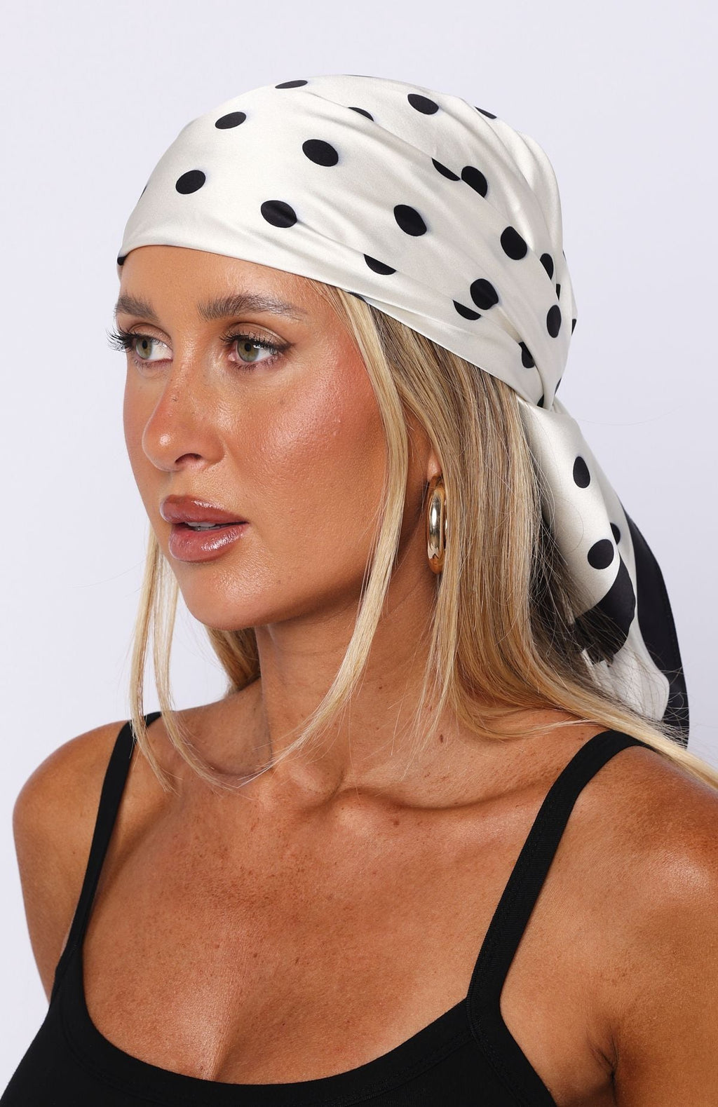White Fox Wild Ones Scarf Cream Polka Dot