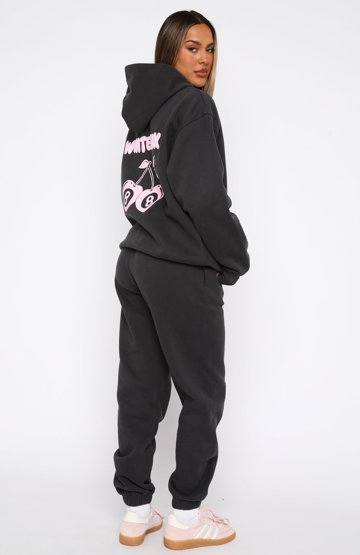 White Fox With Love In The Moment Sweatpants Charcoal
