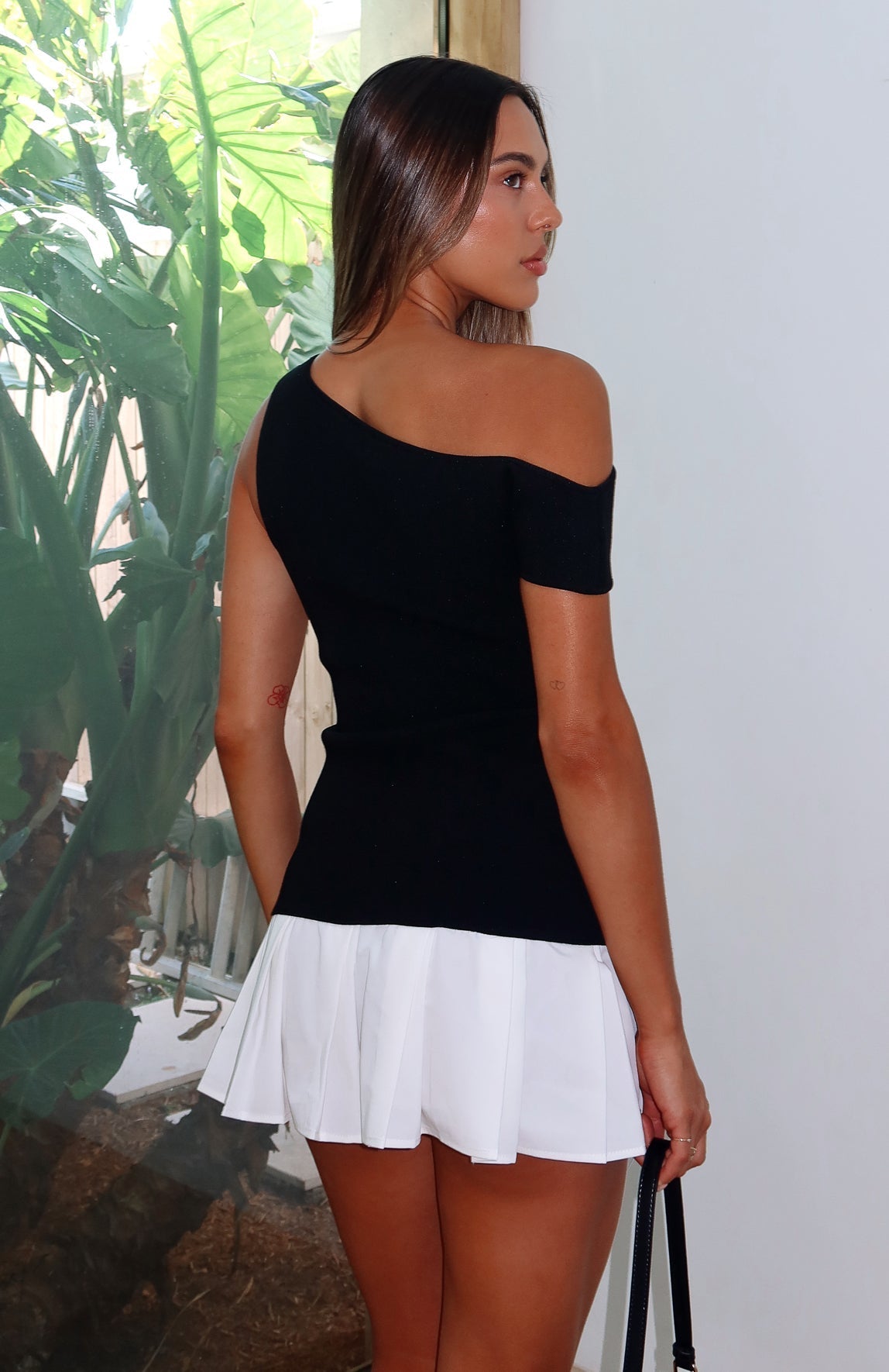 White Fox On My Terms Mini Dress Black
