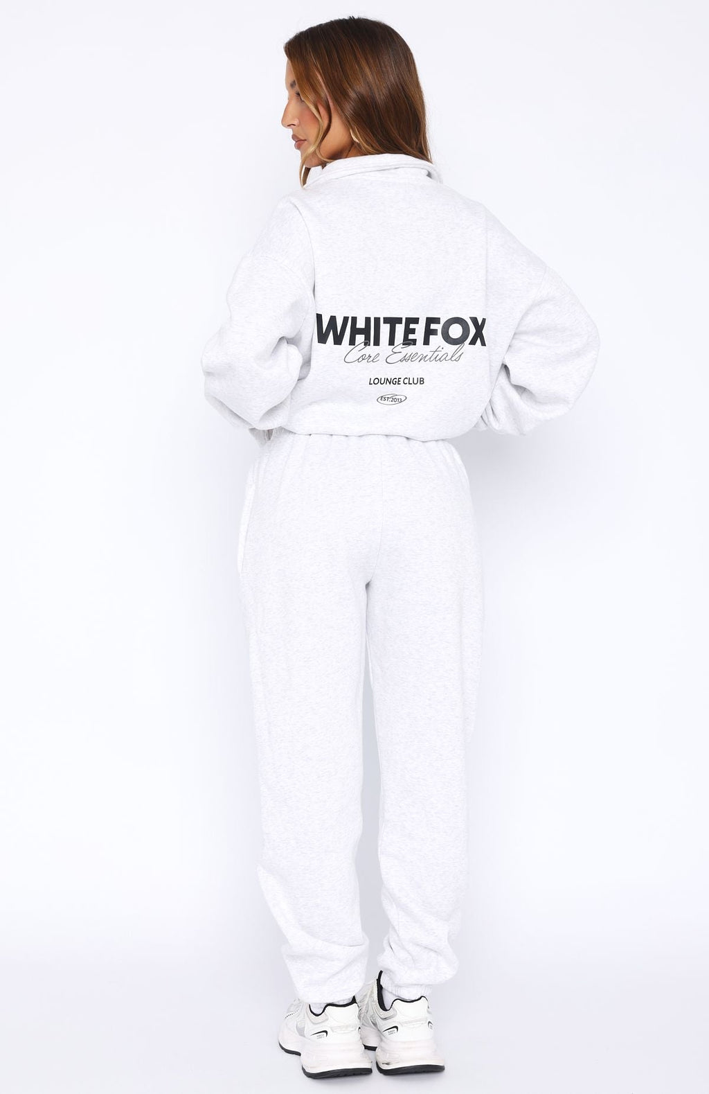 White Fox Core Essentials Sweatpants Grey Marle