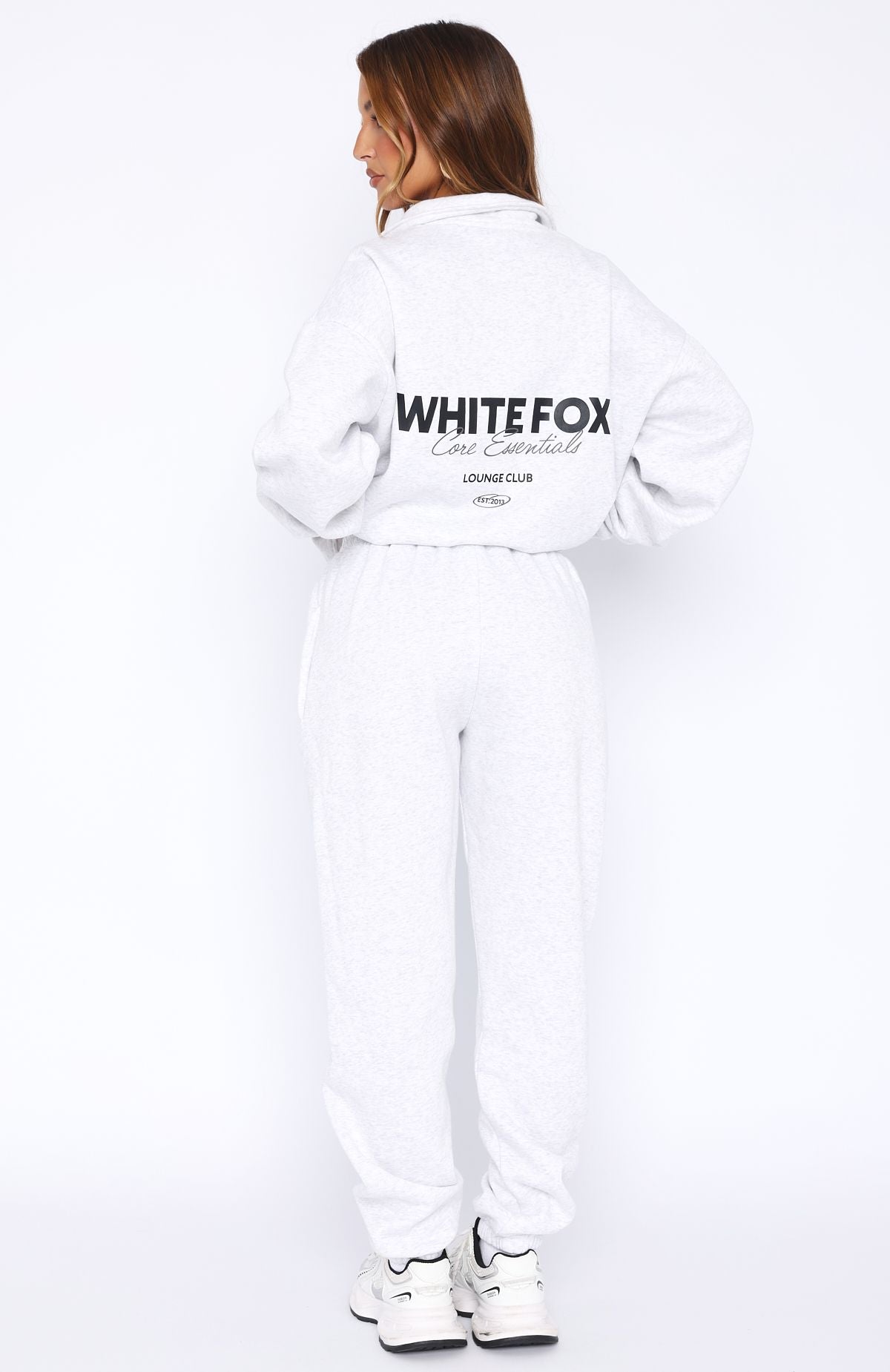 White Fox Core Essentials Sweatpants Grey Marle