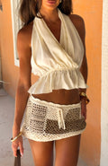 White Fox Stay So Sweet Halter Top Cream