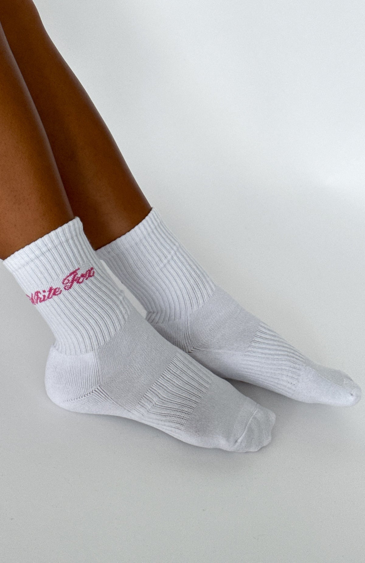 White Fox Walk The Same Socks White/Pink