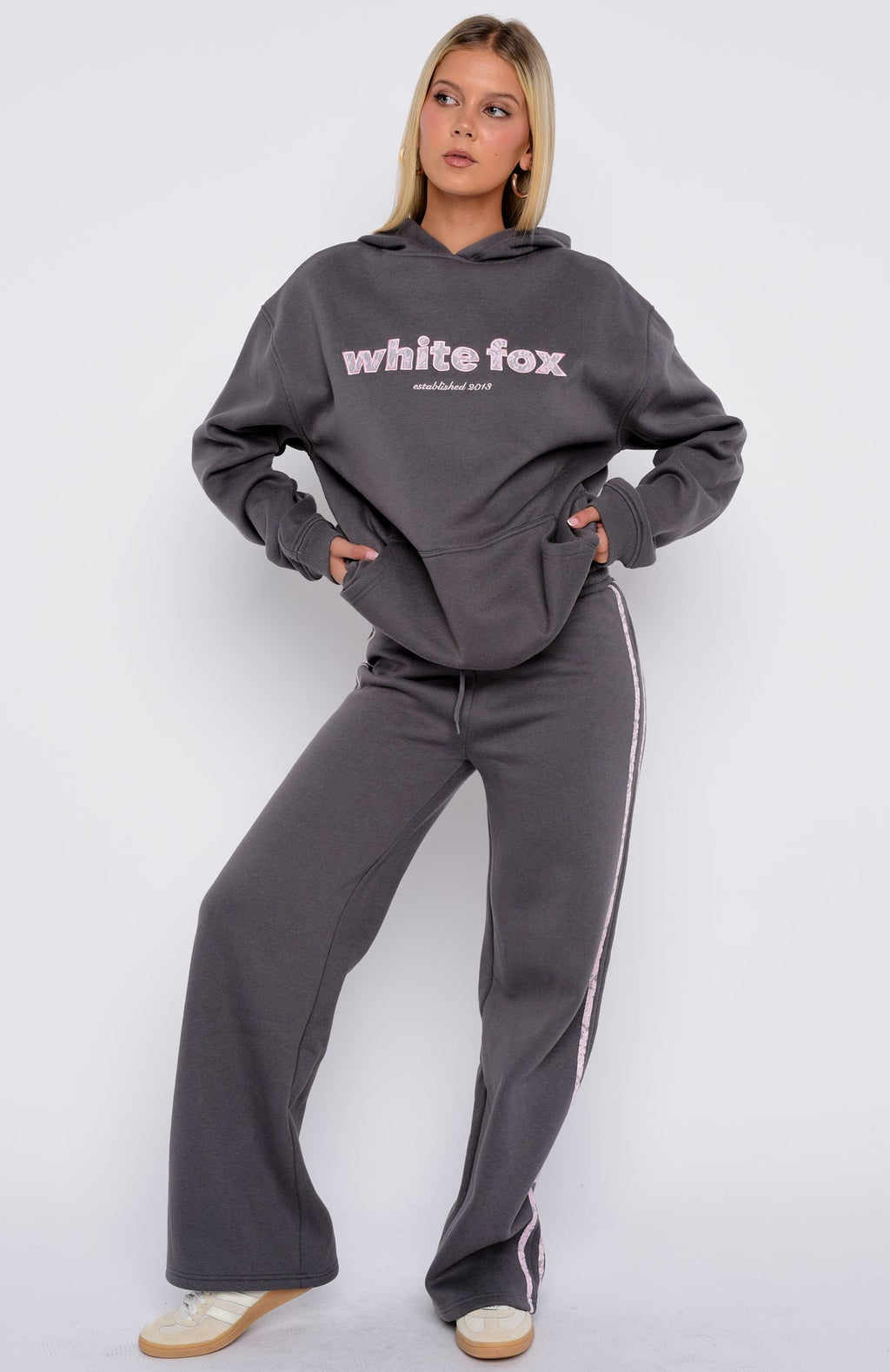 White Fox Gave You Everything Wide Leg Sweatpants Volcanic