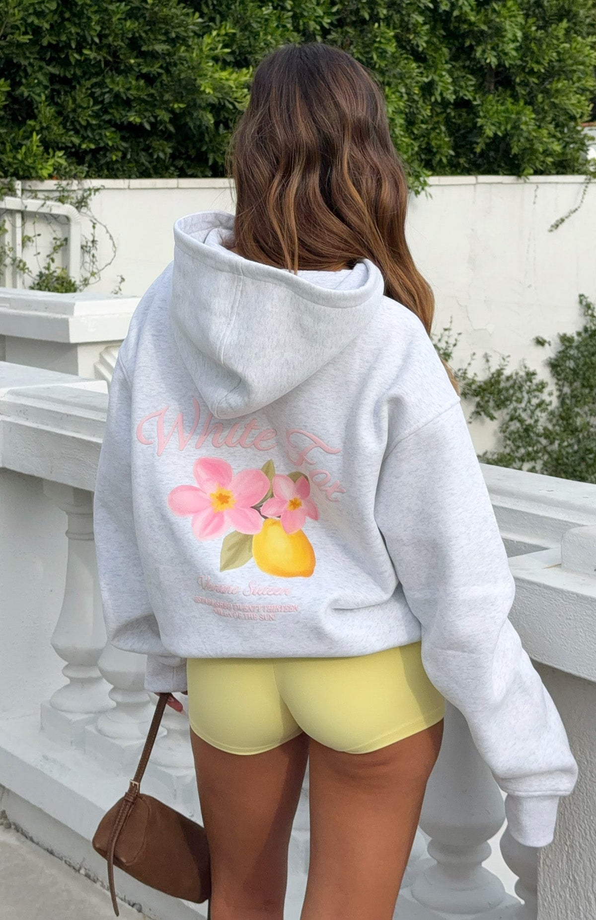 White Fox Verano Sixteen Valeria Oversized Hoodie Grey Marle