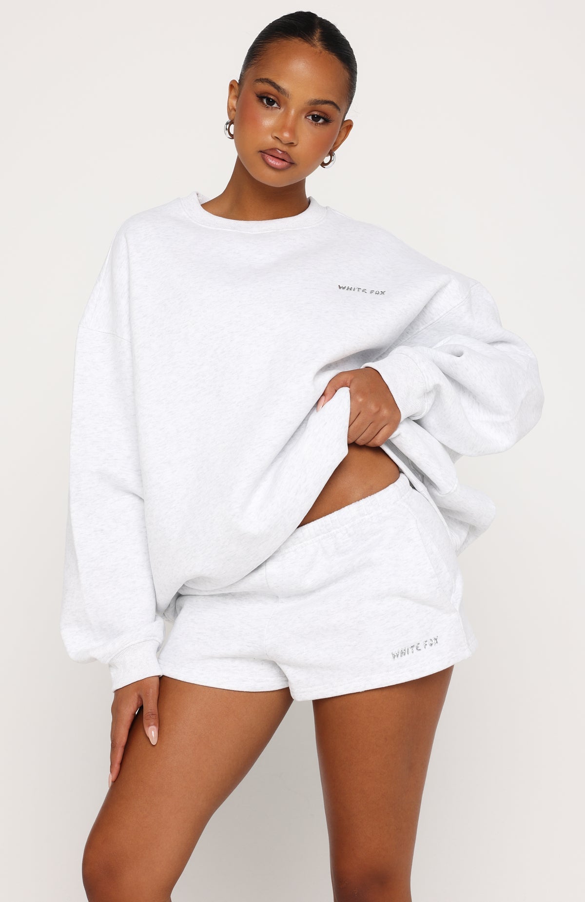 White Fox Test Drive Lounge Shorts Grey Marle