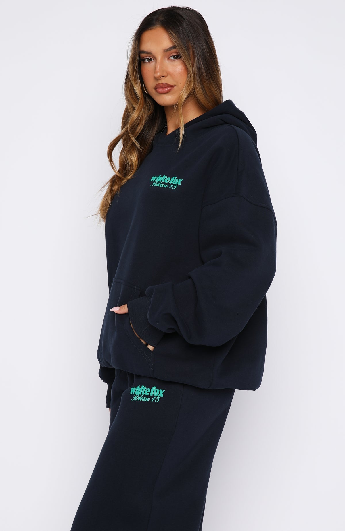 White Fox Release 15 Kiana Oversized Hoodie Navy
