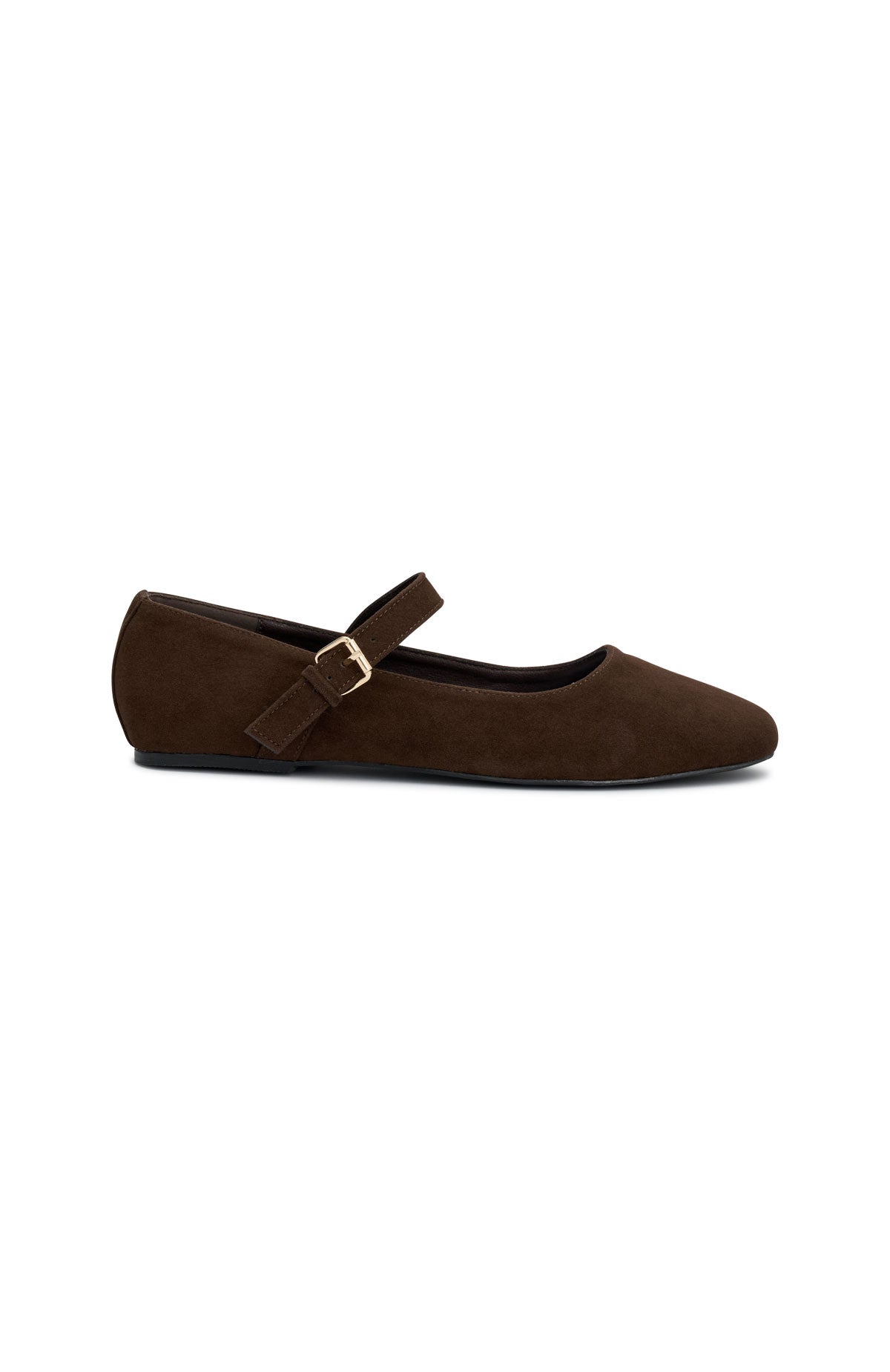 White Fox Tayla Ballet Flats Chocolate Faux Suede