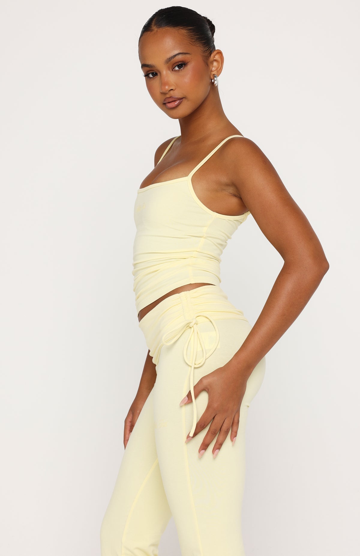 White Fox Pretty Vibes Singlet Lemon