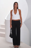 White Fox Claim You As Mine Pants Black Pinstripe