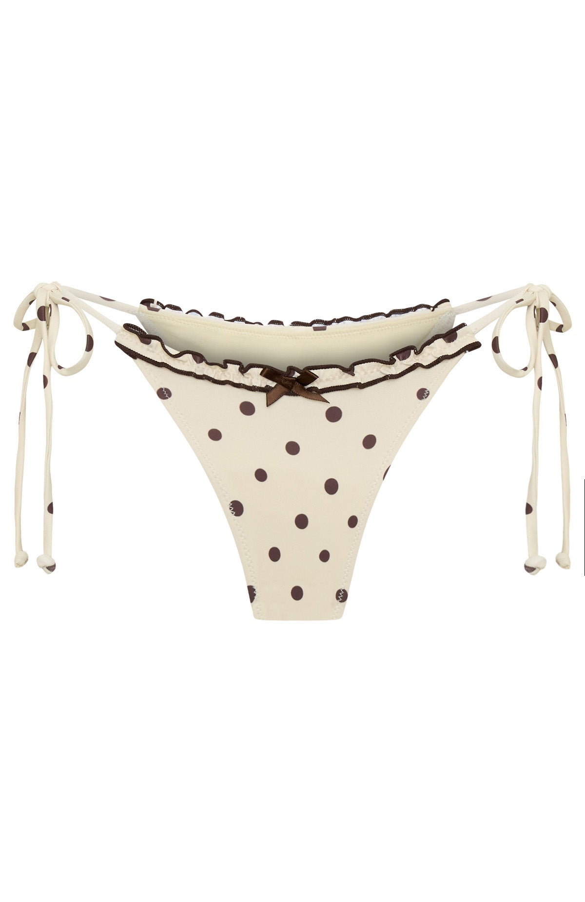 White Fox Josephine Bottoms Cream/Choc Polka Dot