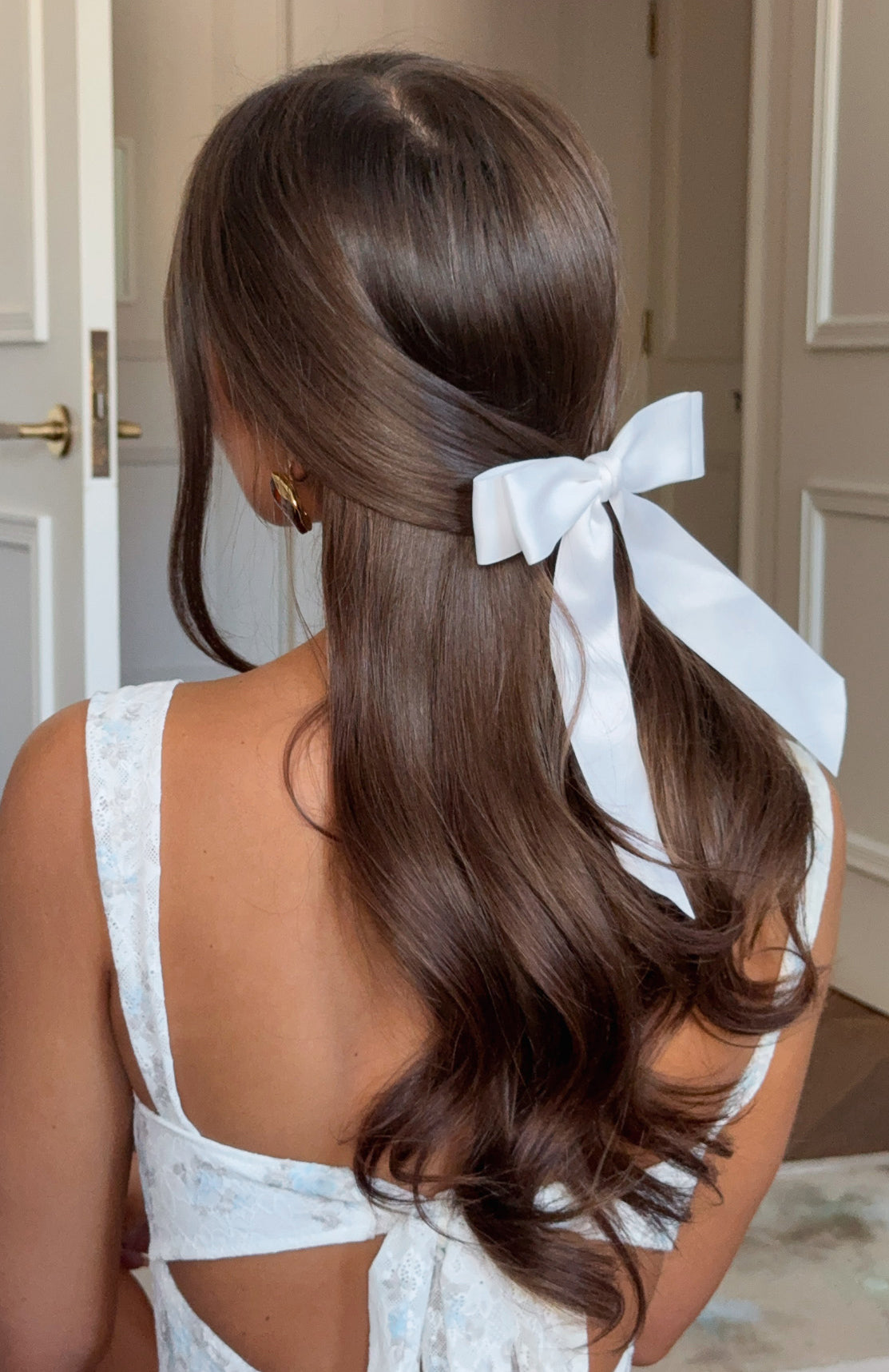 White Fox Sweet Serenity Bow Hair Clip White