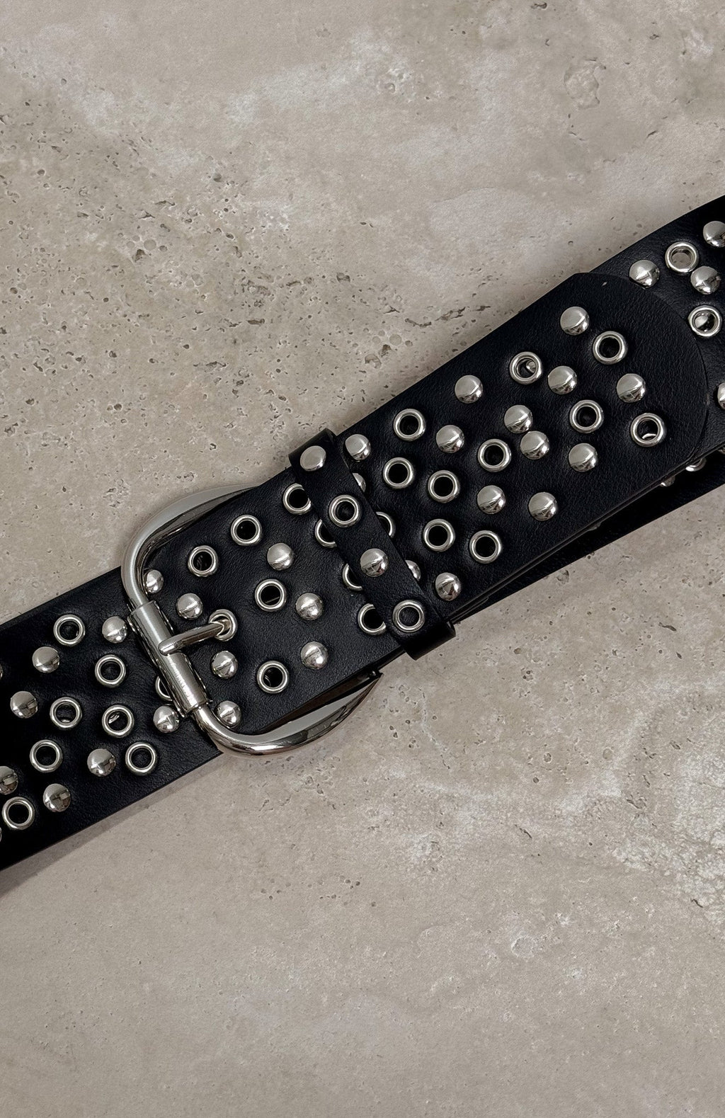 White Fox Toto Belt Black/Silver