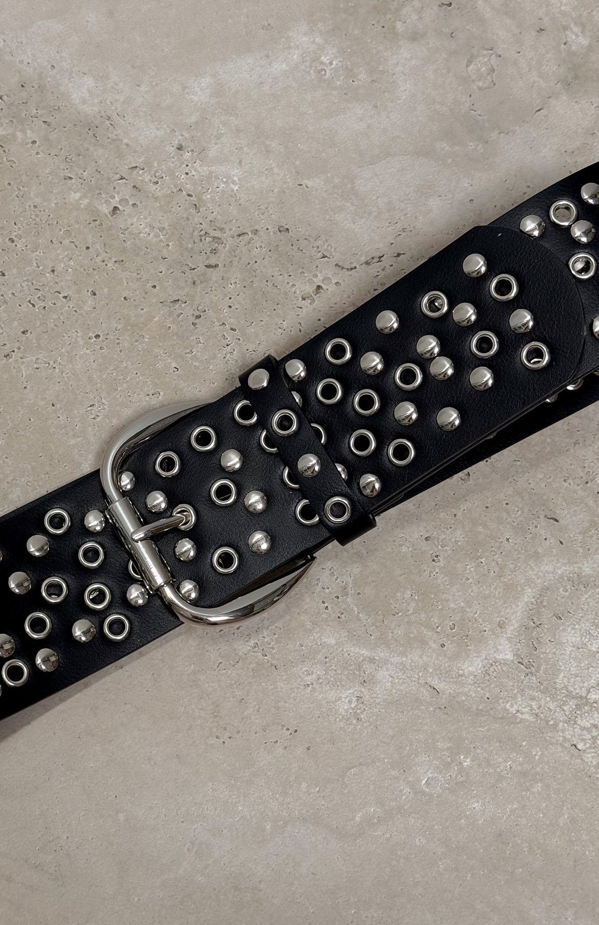 White Fox Toto Belt Black/Silver