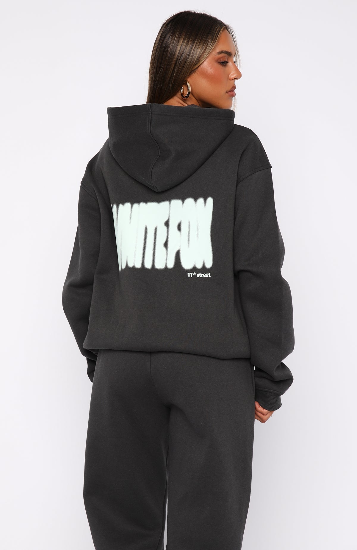 White Fox 11th Street New York Or Nowhere Oversized Hoodie Matcha Crumble
