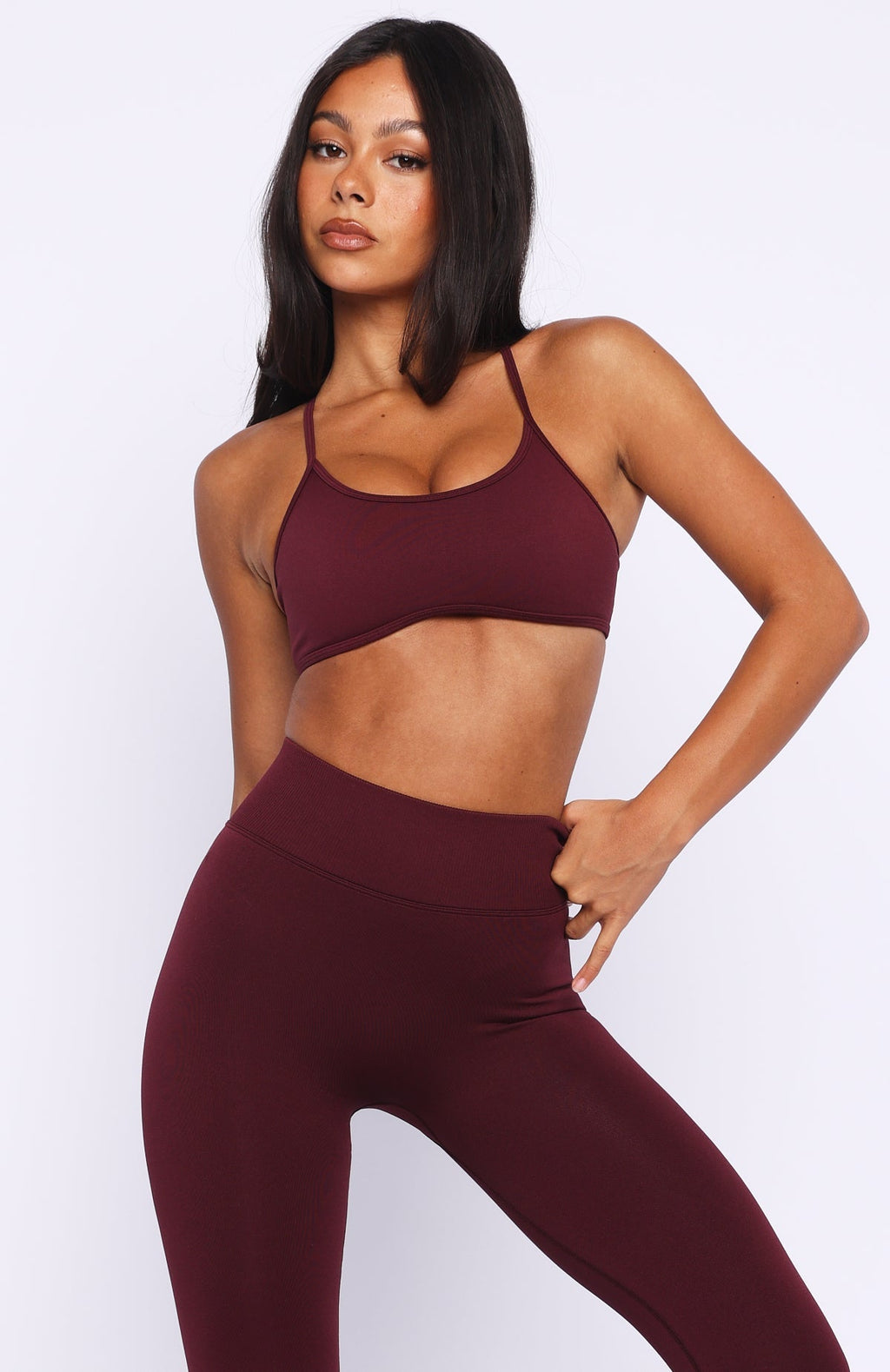 White Fox Fuel Seamless Sports Bra Merlot