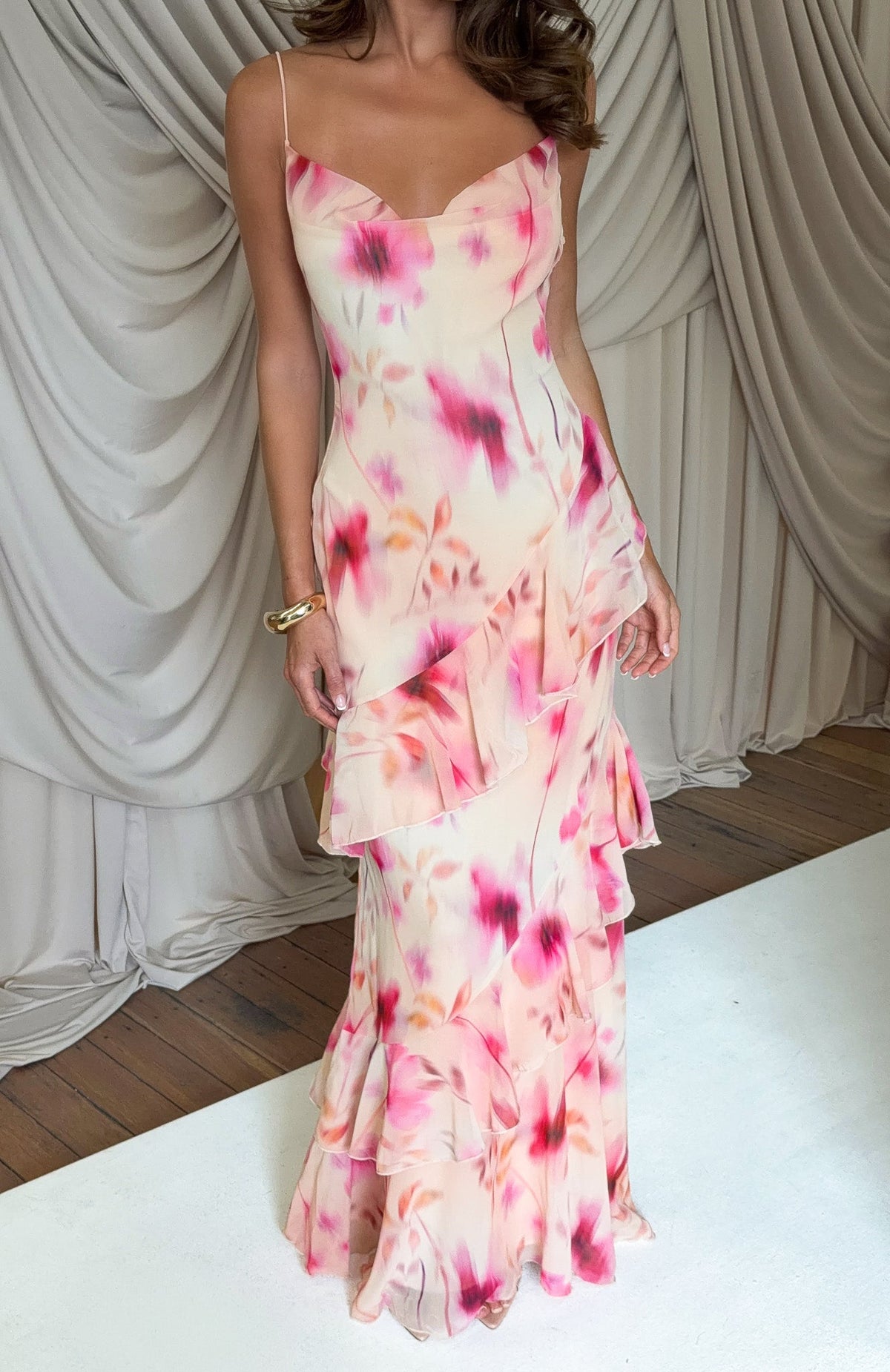 White Fox Garden Serenade Maxi Dress Champagne Hour