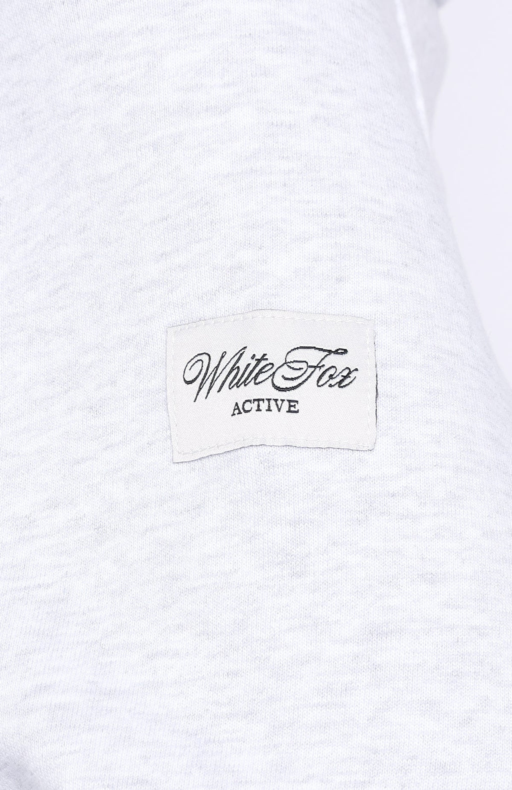White Fox Keep It Rolling Cropped Off Shoulder Sweater Grey Marle